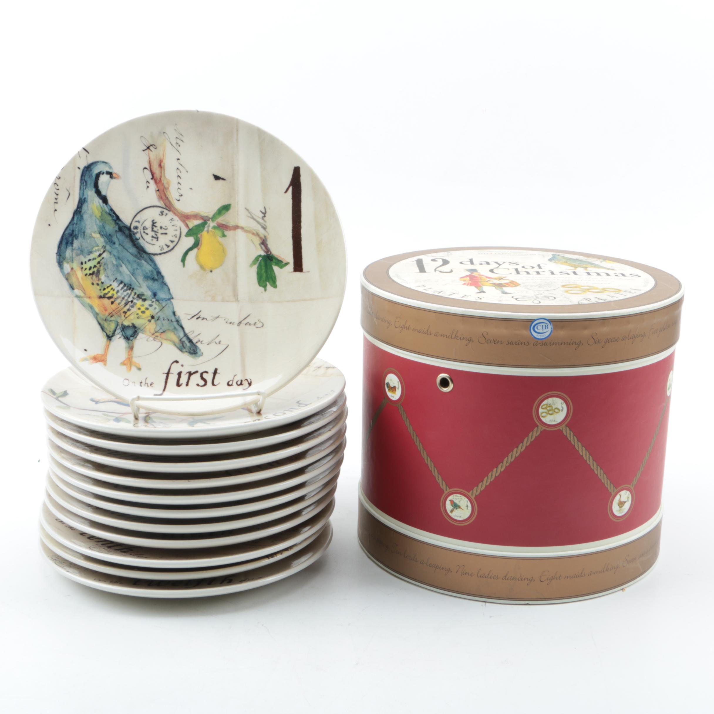 Williams-Sonoma "Twelve Days of Christmas" Plates : EBTH