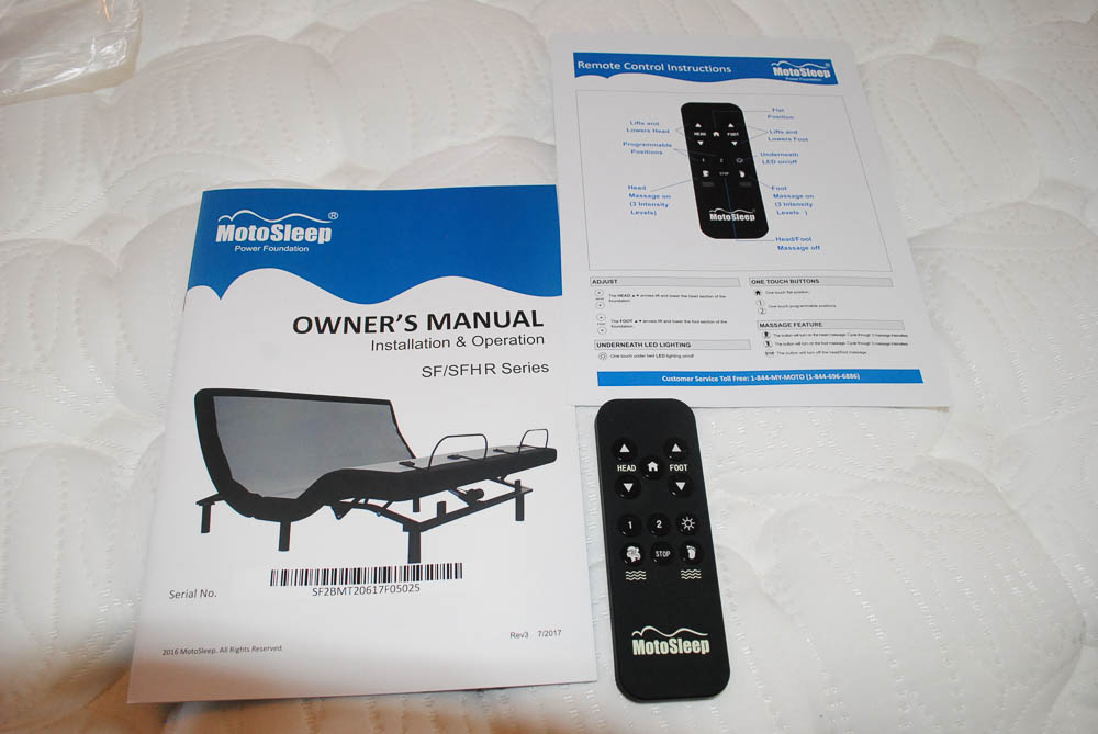 Remote Controlled Adjustable Bed Base by MotoSleep EBTH