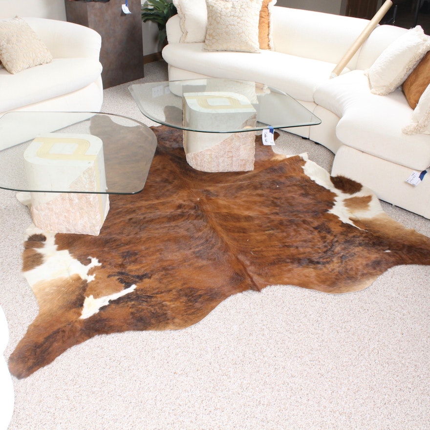Brazilian Steer Hide Area Rug Ebth Brazilian Steer Hide Area Rug Ebth