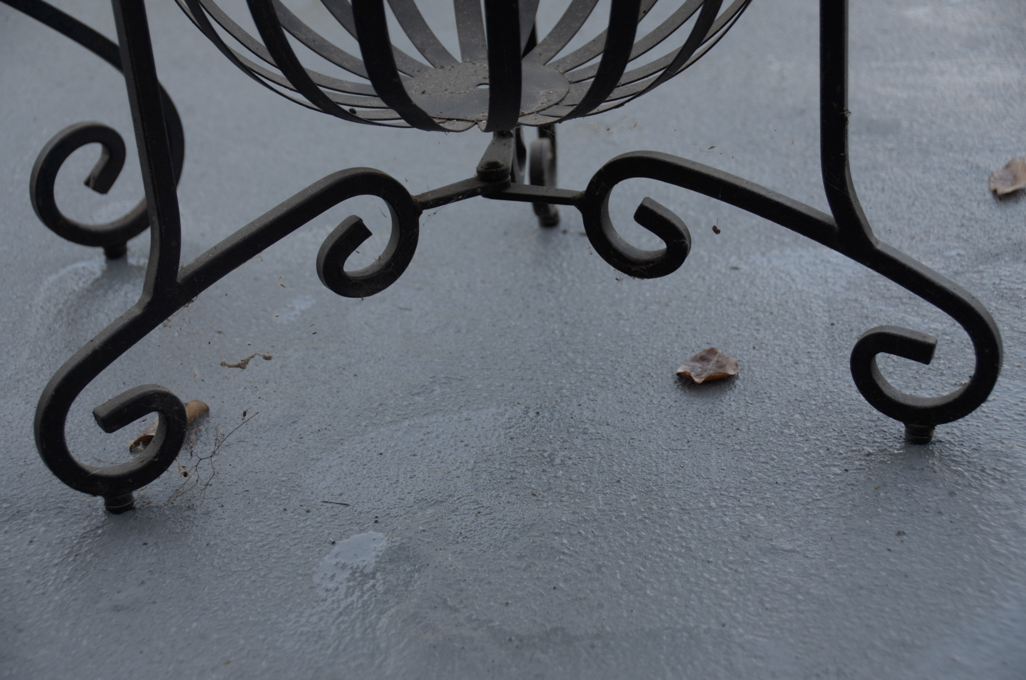 Wrought Style Metal Coat Rack and Plant Stand EBTH