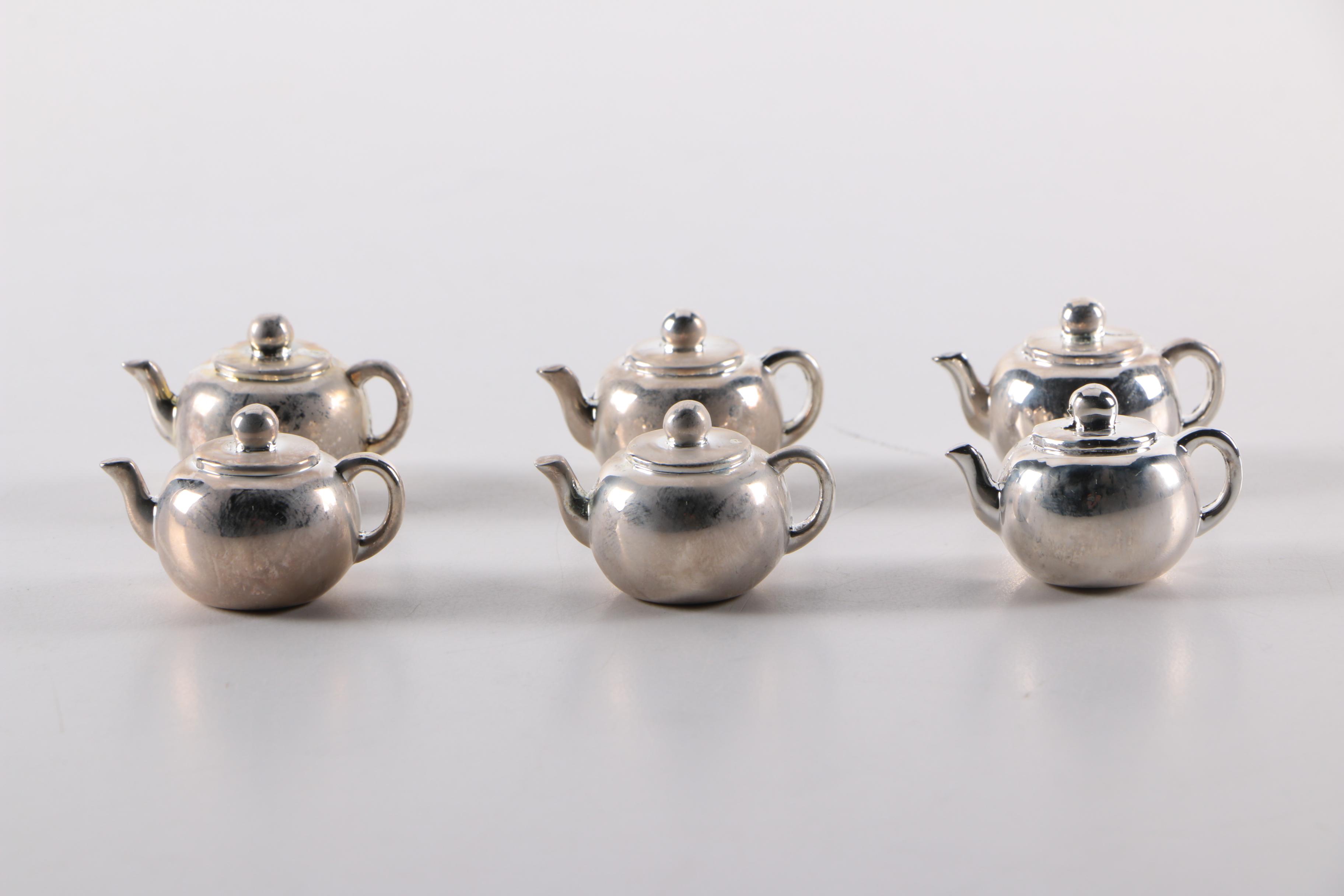 Godinger Silver Plate Teapot Place Card Holders EBTH