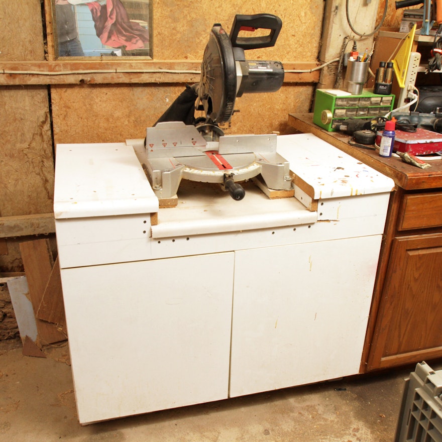 Craftsman 10 Compound Miter Saw And Cabinet Ebth