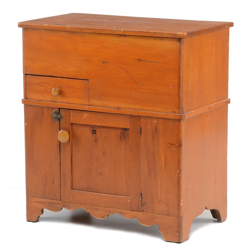 Antique Pine Lift Top Dry Sink