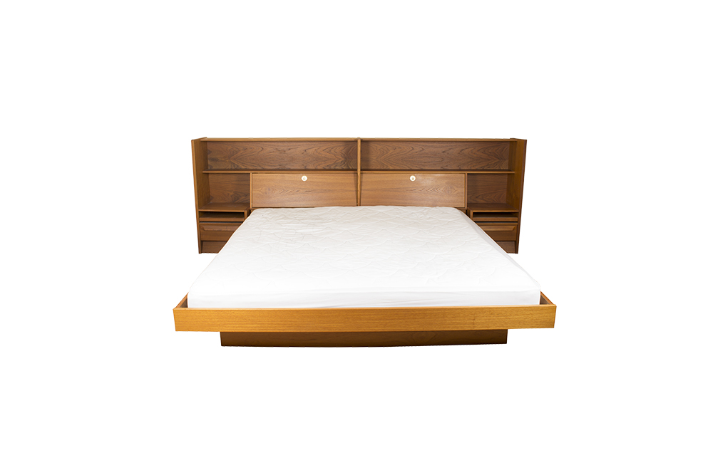 Danish Modern Teak King Bed Frame Ebth