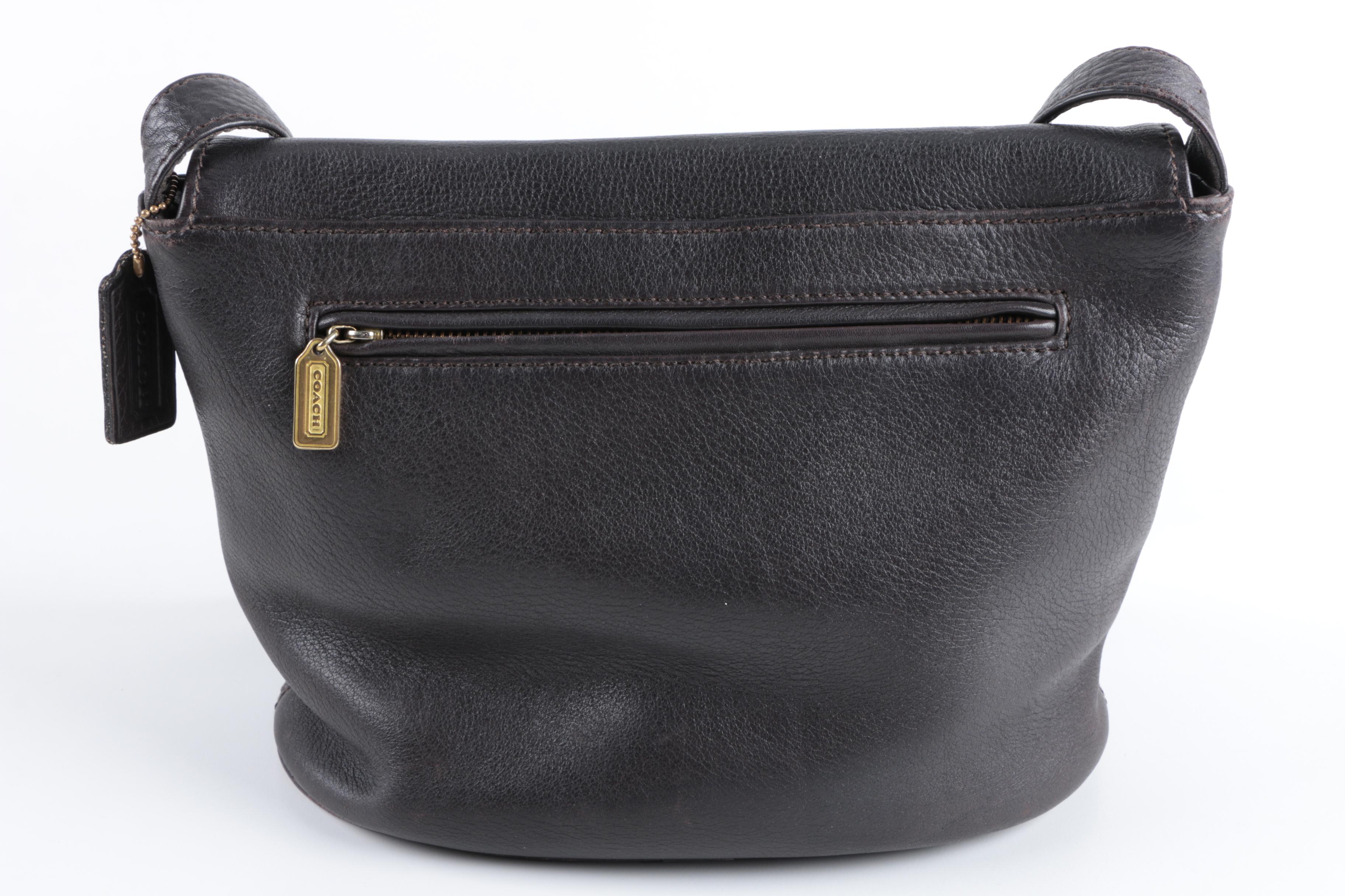 Vintage Coach 4903 Sonoma Flap Black Leather Saddle Bag EBTH