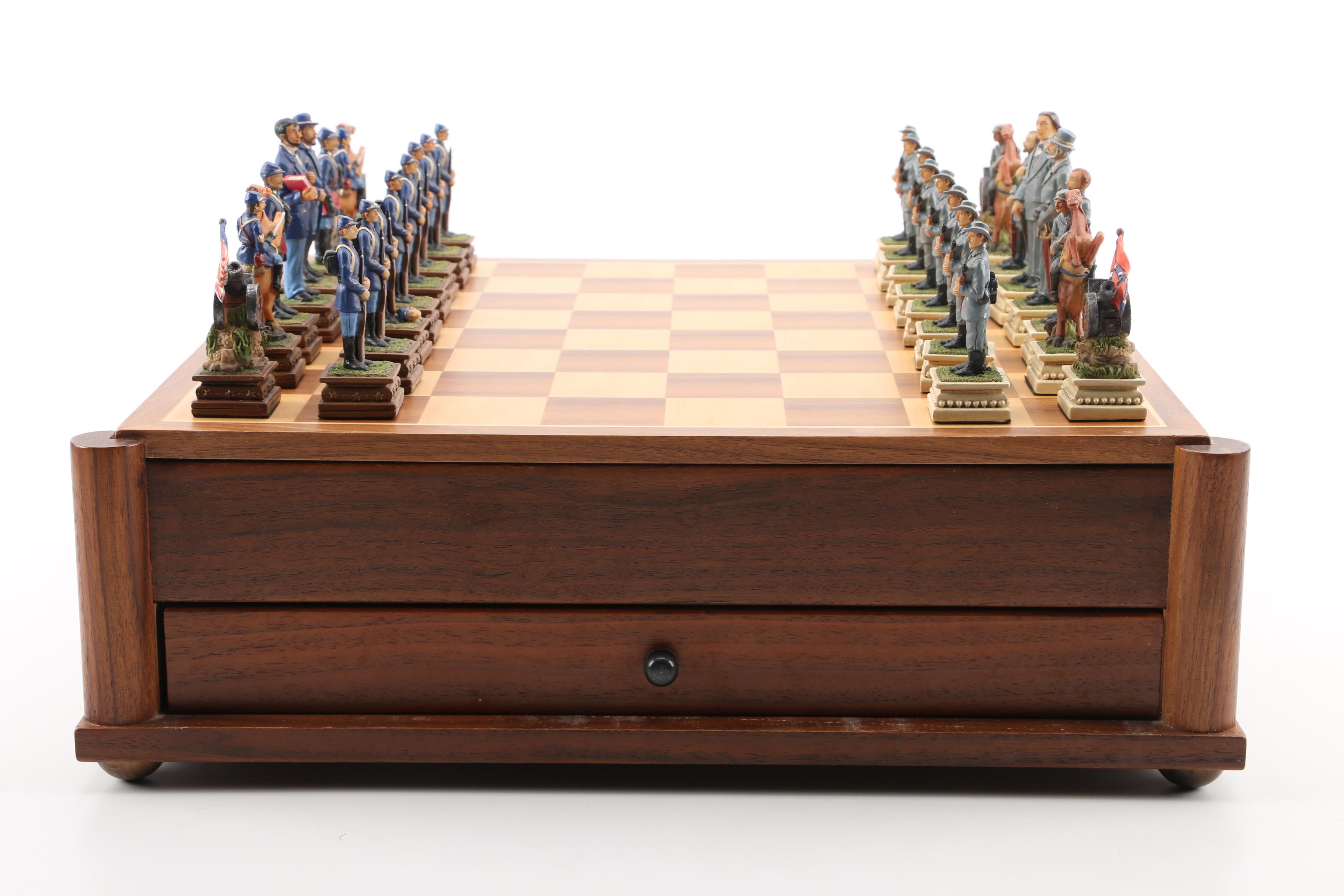 History Channel Civil War Chess Set and Revolutionary War Chess Set EBTH