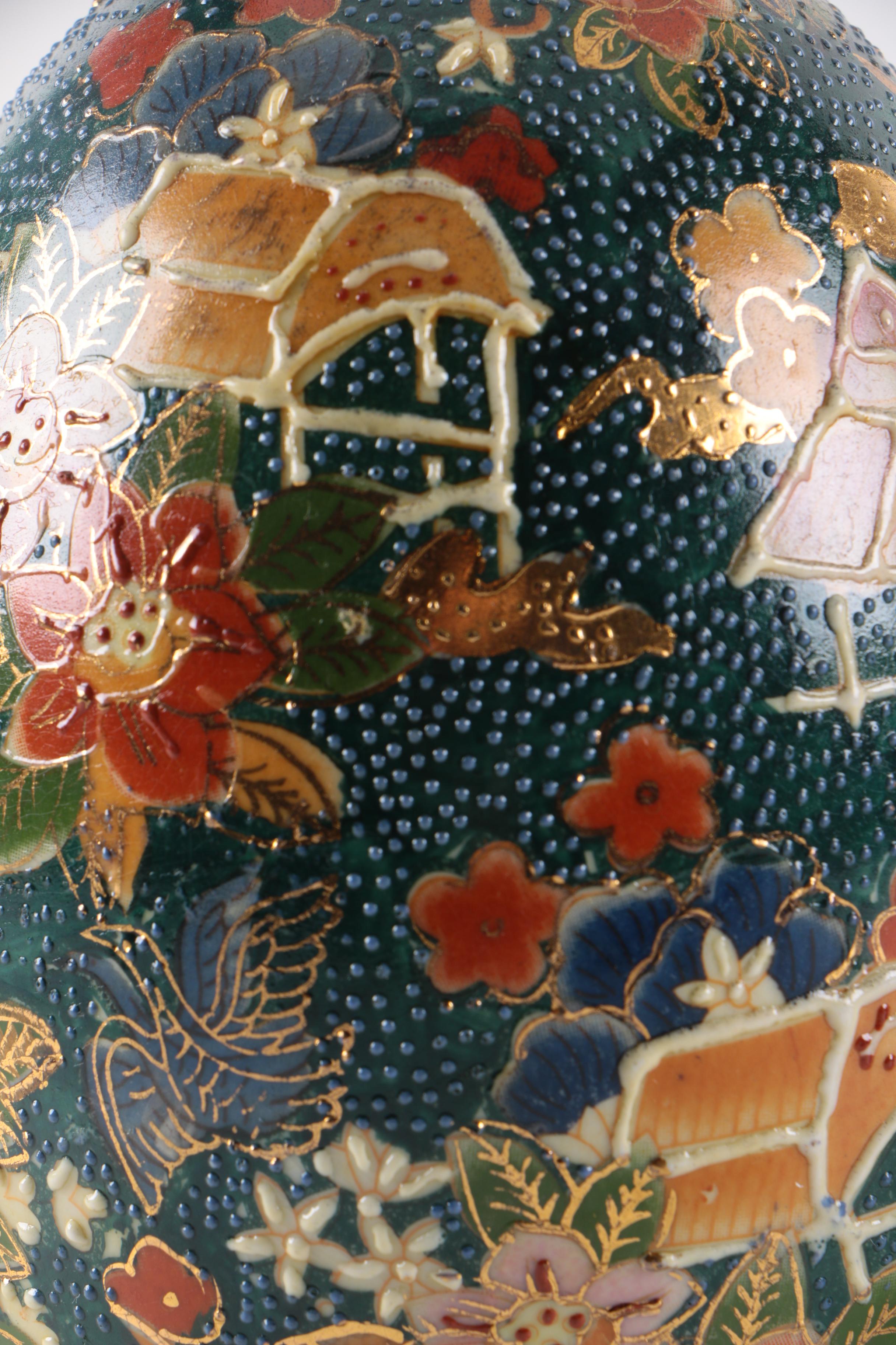 Chinese Satsuma Style Moriage Eggs with Stands EBTH