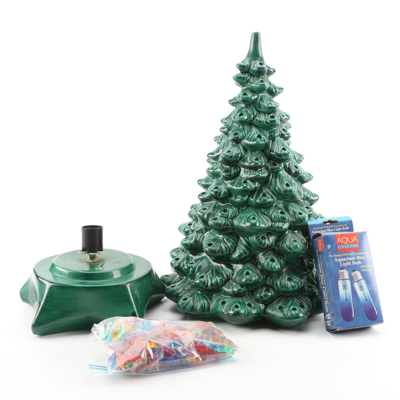 Ceramic Christmas Tree and Accessories  EBTH