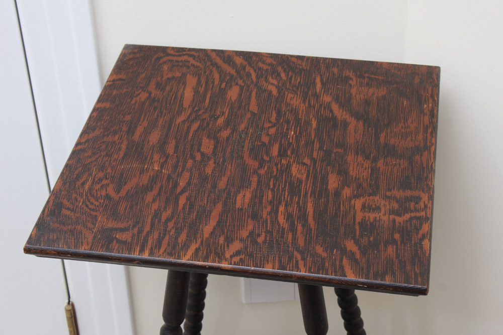 Antique Oak Square End Table EBTH