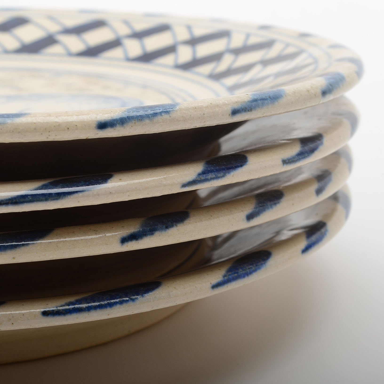 Four José Dovis Hand Decorated Pottery Plates EBTH