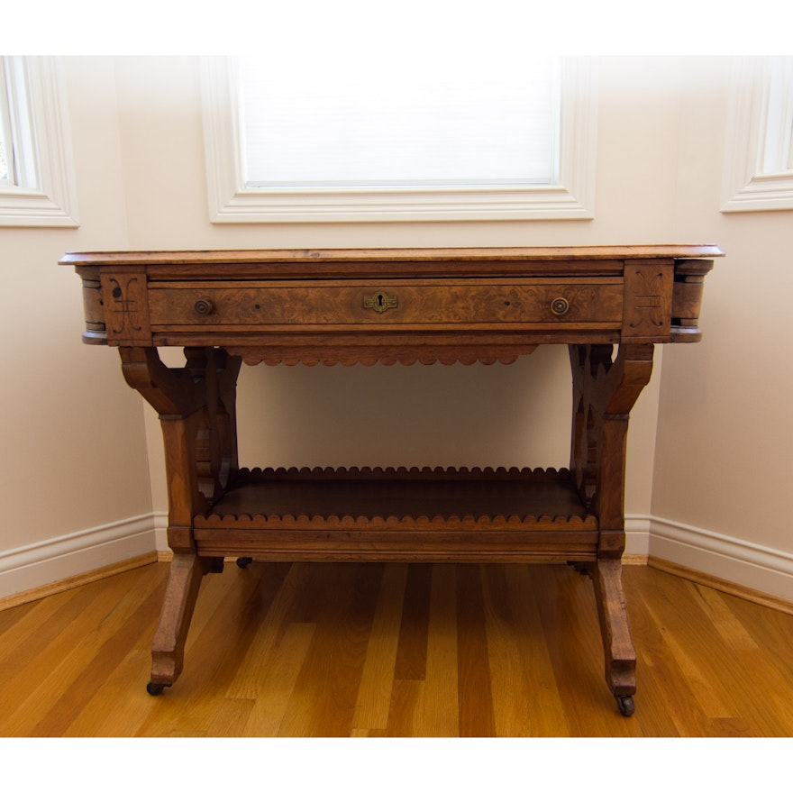 Vintage Walnut Federal Style Writing Desk : EBTH Vintage Walnut Federal Style Writing Desk ... - Vintage Walnut Federal Style Writing Desk : EBTH