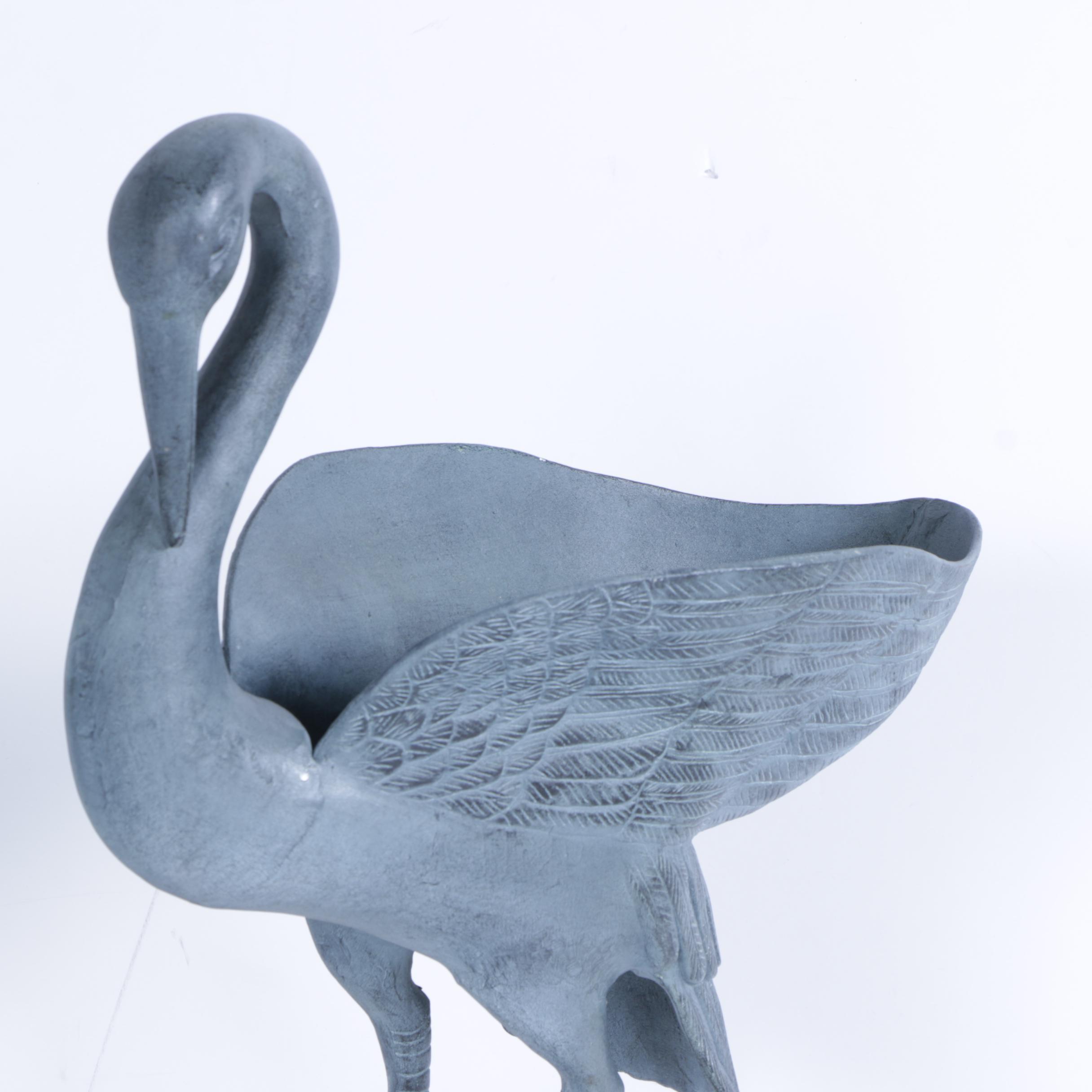 Metal Flamingo Planter | EBTH