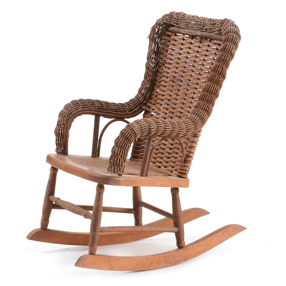 Child's Wicker Rocking Chair EBTH
