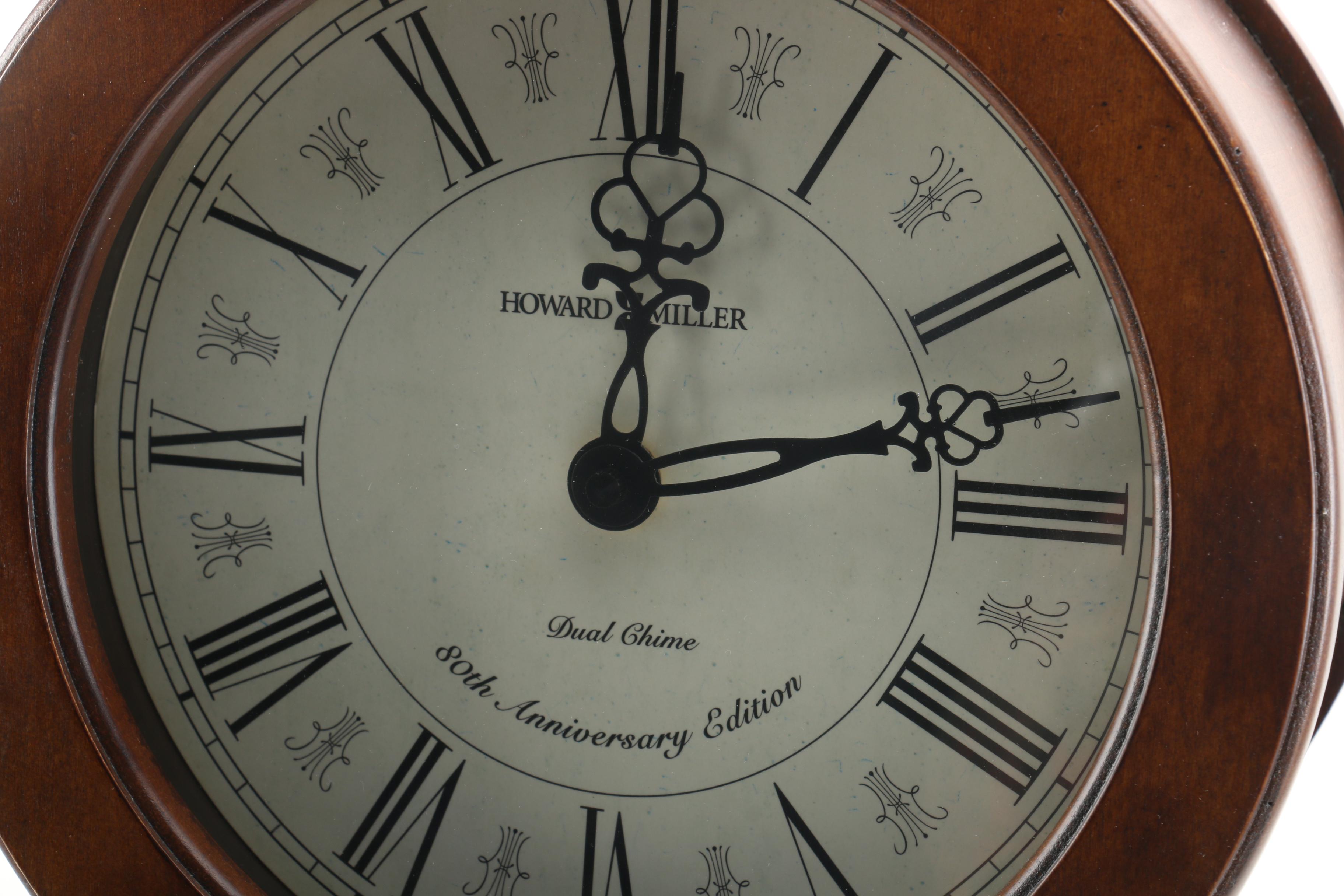 Howard Miller 80th Anniversary Edition Dual Chime Wall Clock EBTH