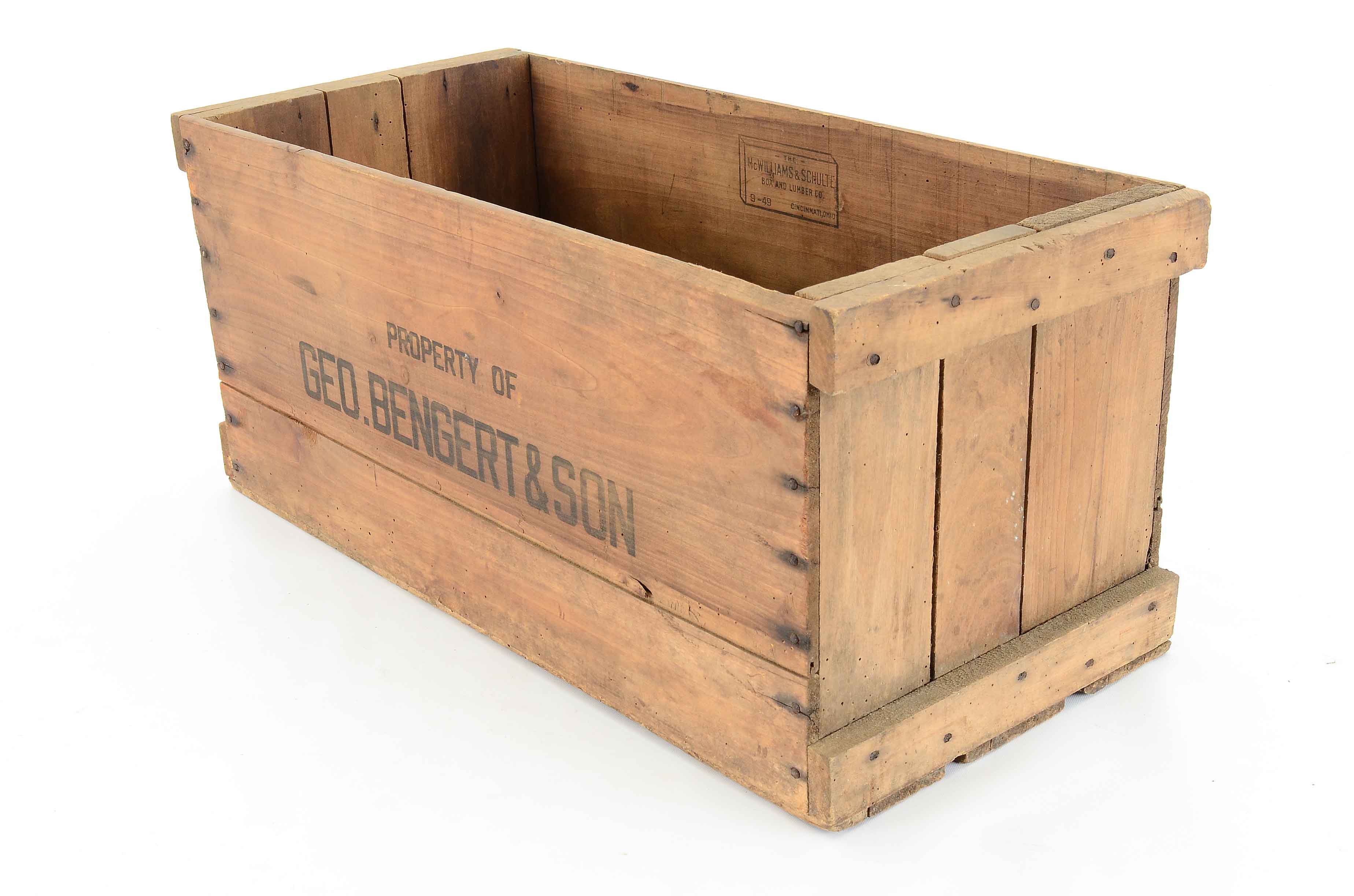 Vintage Cincinnati Wooden Crate EBTH   EMC 7774.JPG