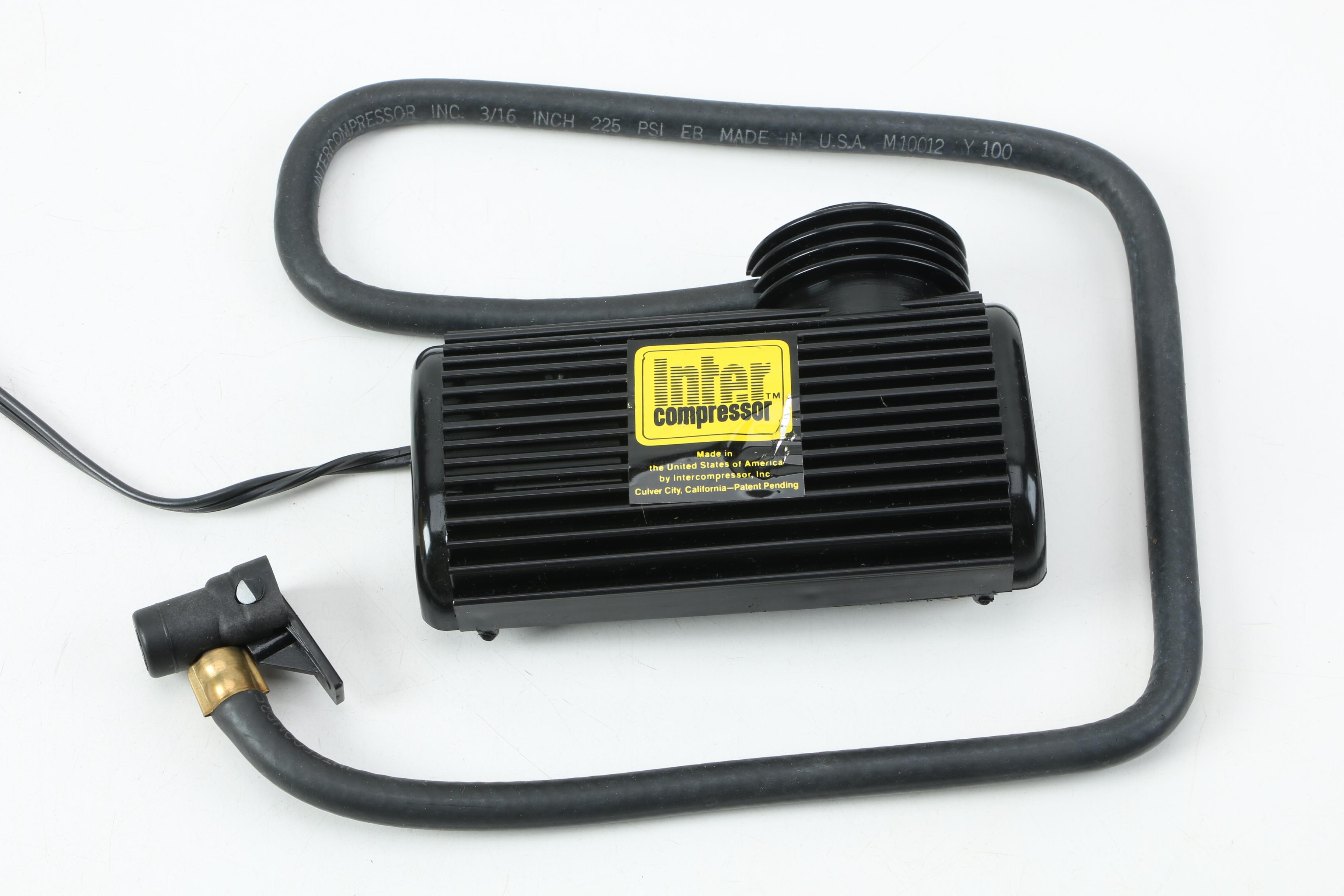 DC Portable Air Compressor, Ball Needle and Tire Gauge