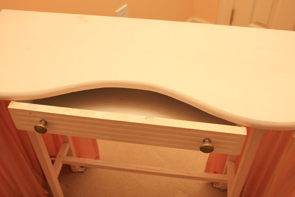 Pink Satin Skirted Vanity Table EBTH