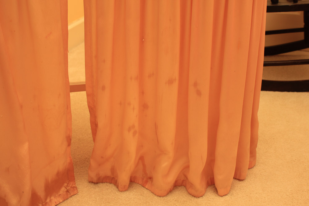 Pink Satin Skirted Vanity Table EBTH