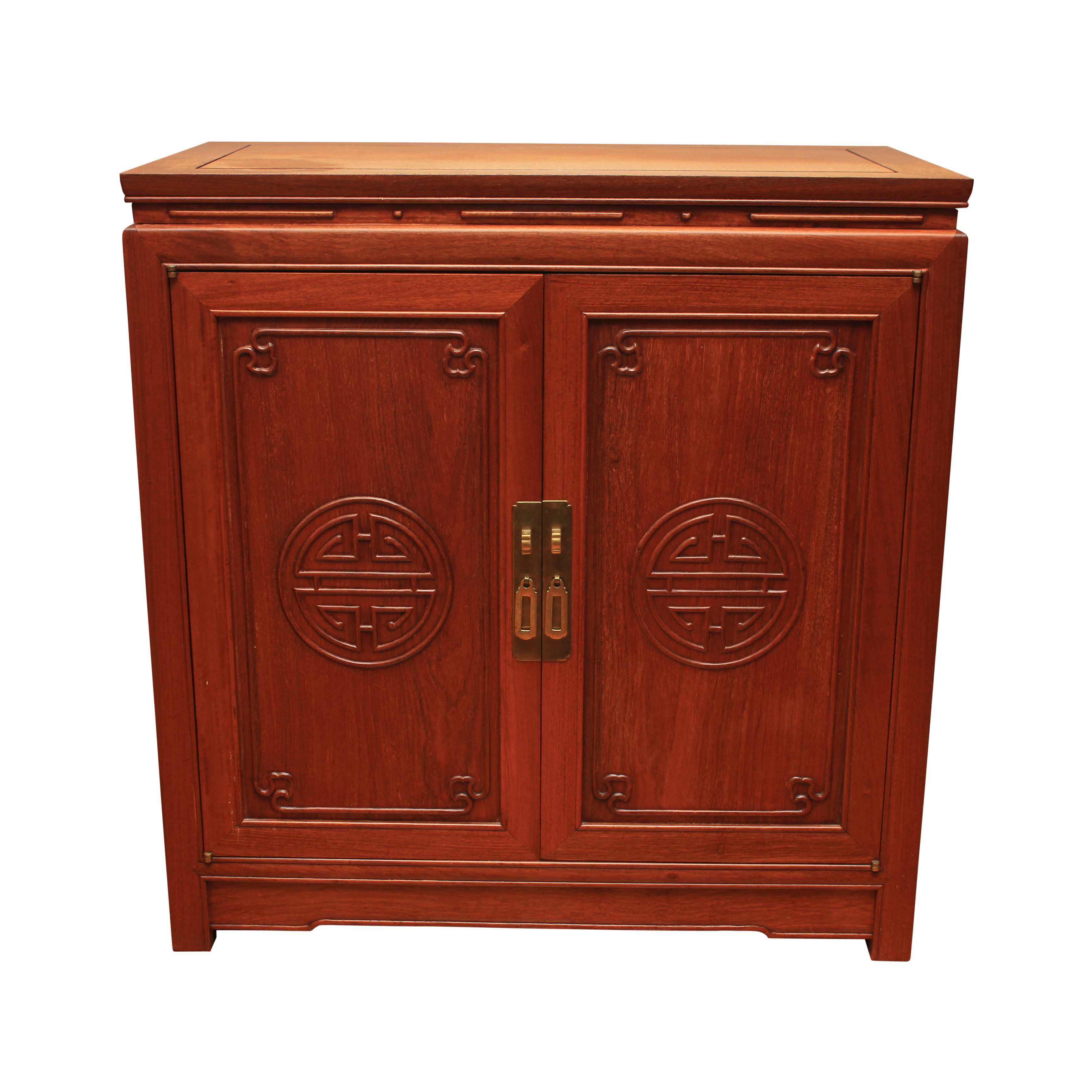 Vintage Chinese Carved Padauk Flatware EBTH