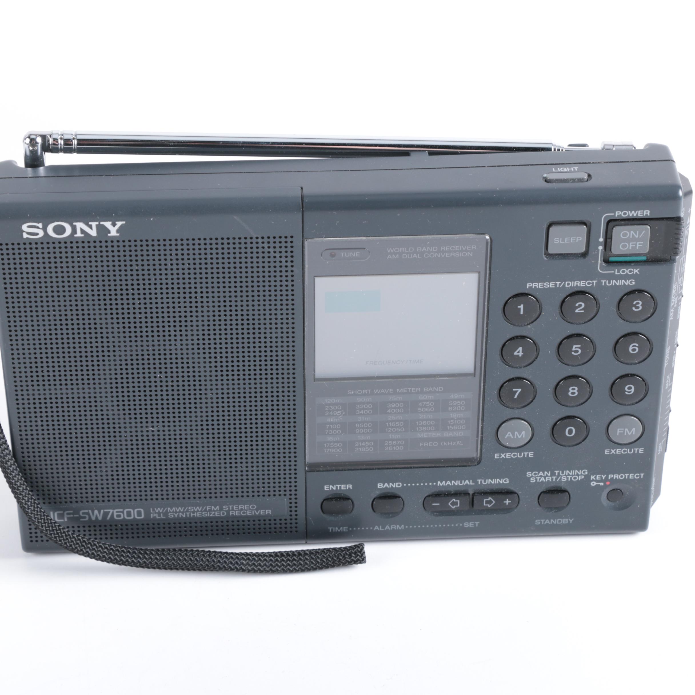 Sony ICFSW7600 WorldBand Shortwave Radio Reciever EBTH