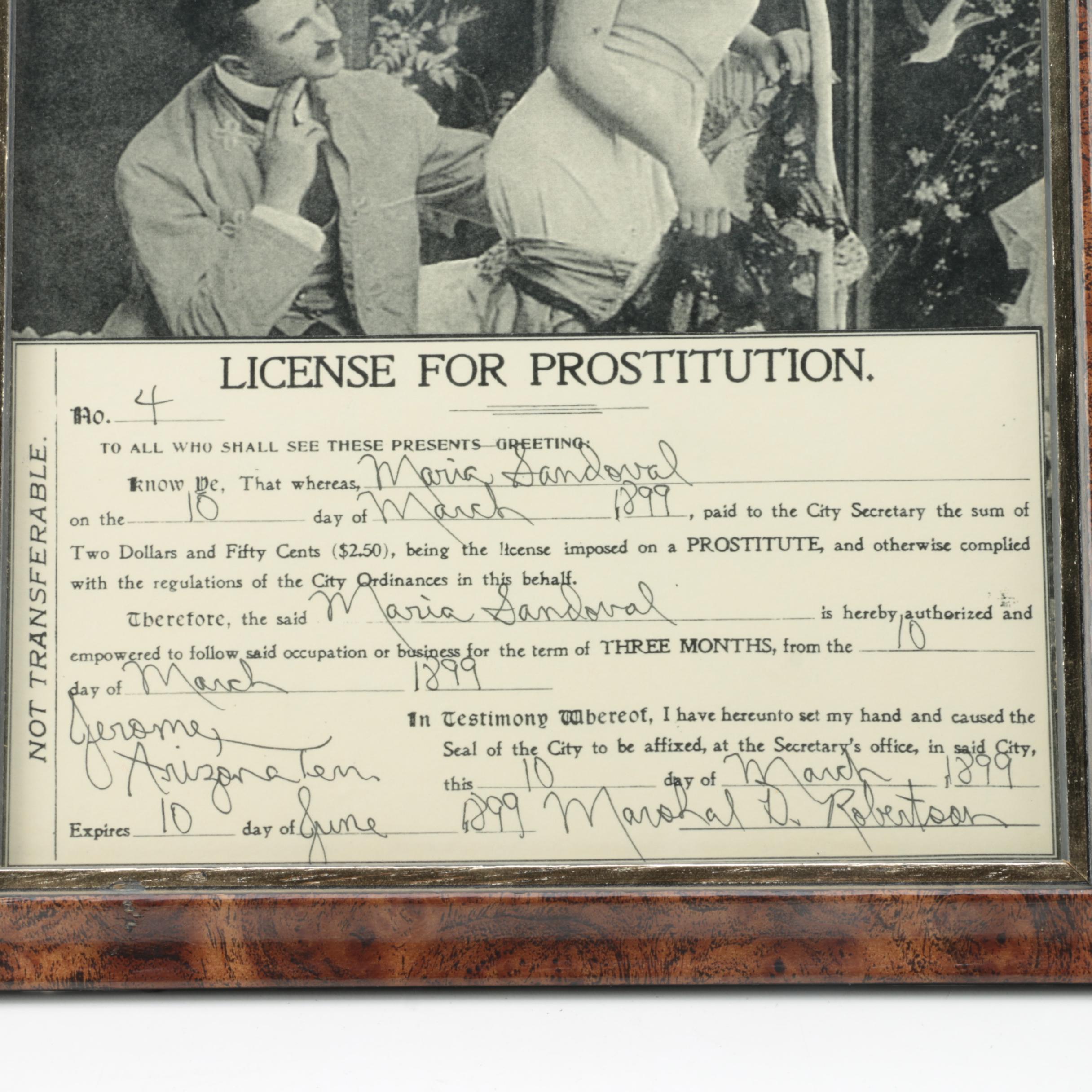 Halftone Print With Reproduction License For Prostitution EBTH