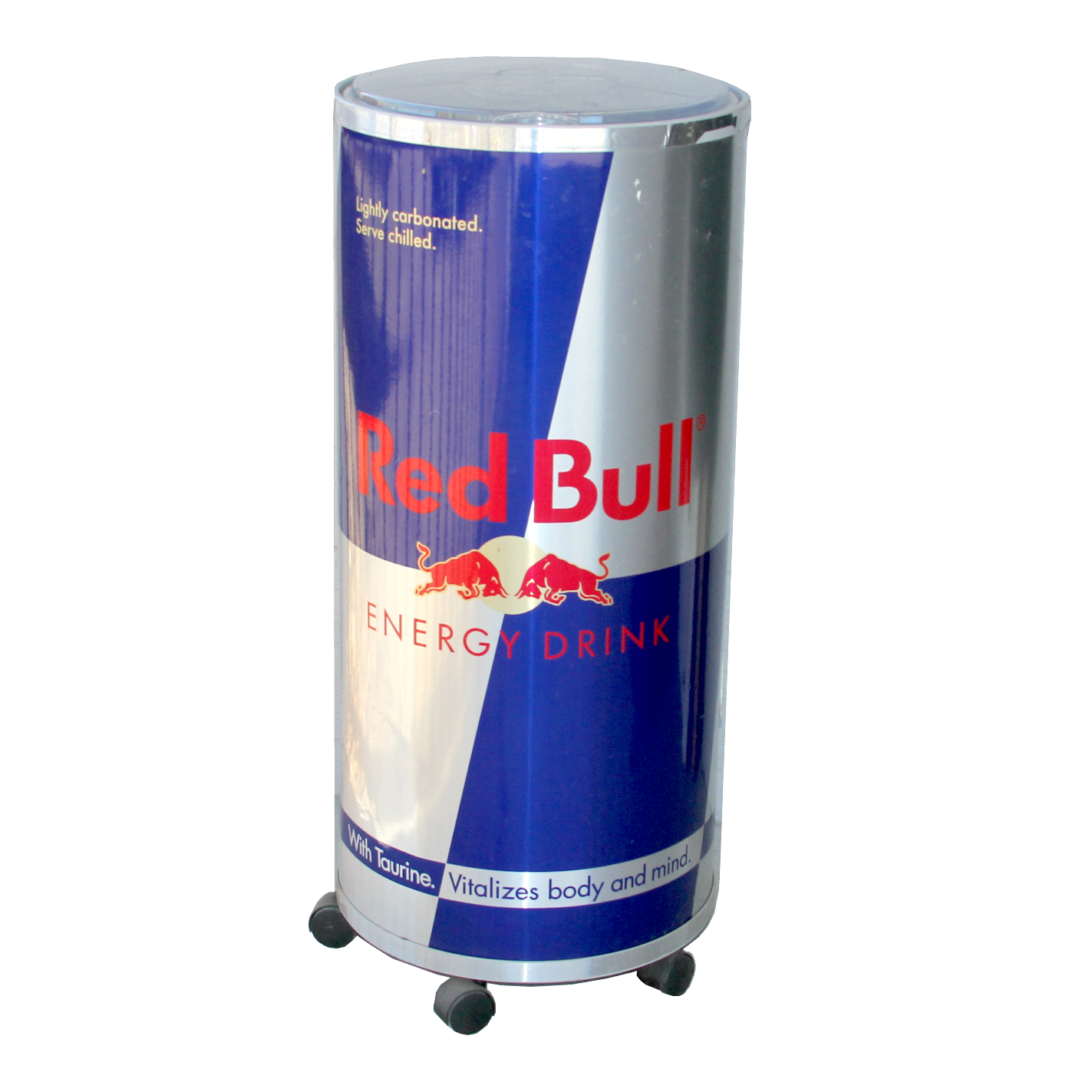 red bull stand up cooler