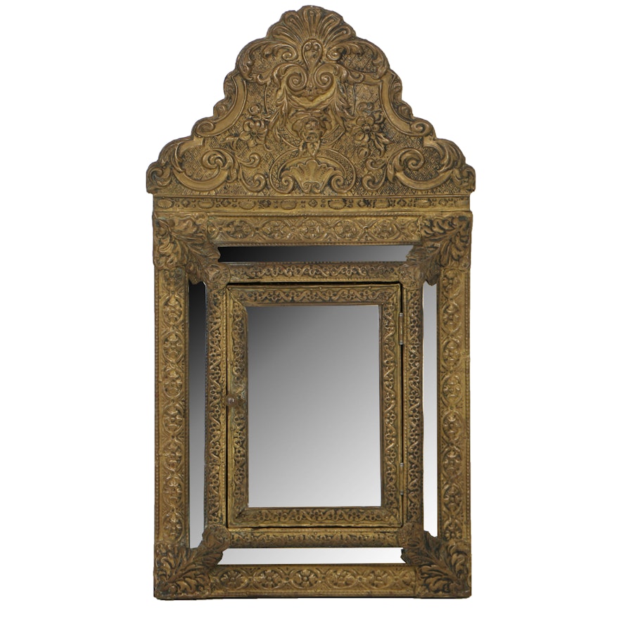 Antique Brass Over Wood Key Cabinet : EBTH Antique Brass Over Wood Key Cabinet ... - Antique Brass Over Wood Key Cabinet : EBTH