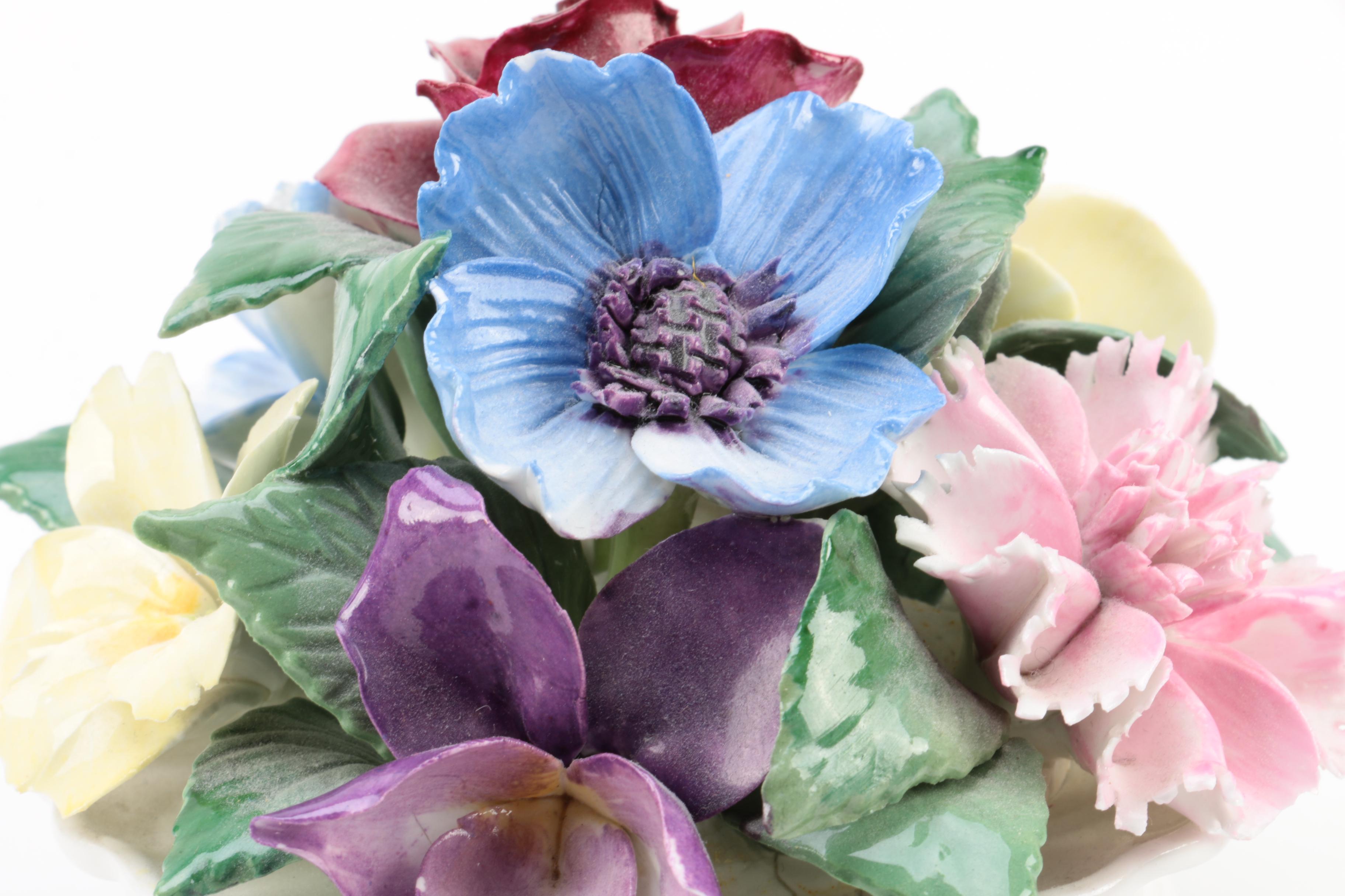 Crown Staffordshire Porcelain Flower Arrangement EBTH