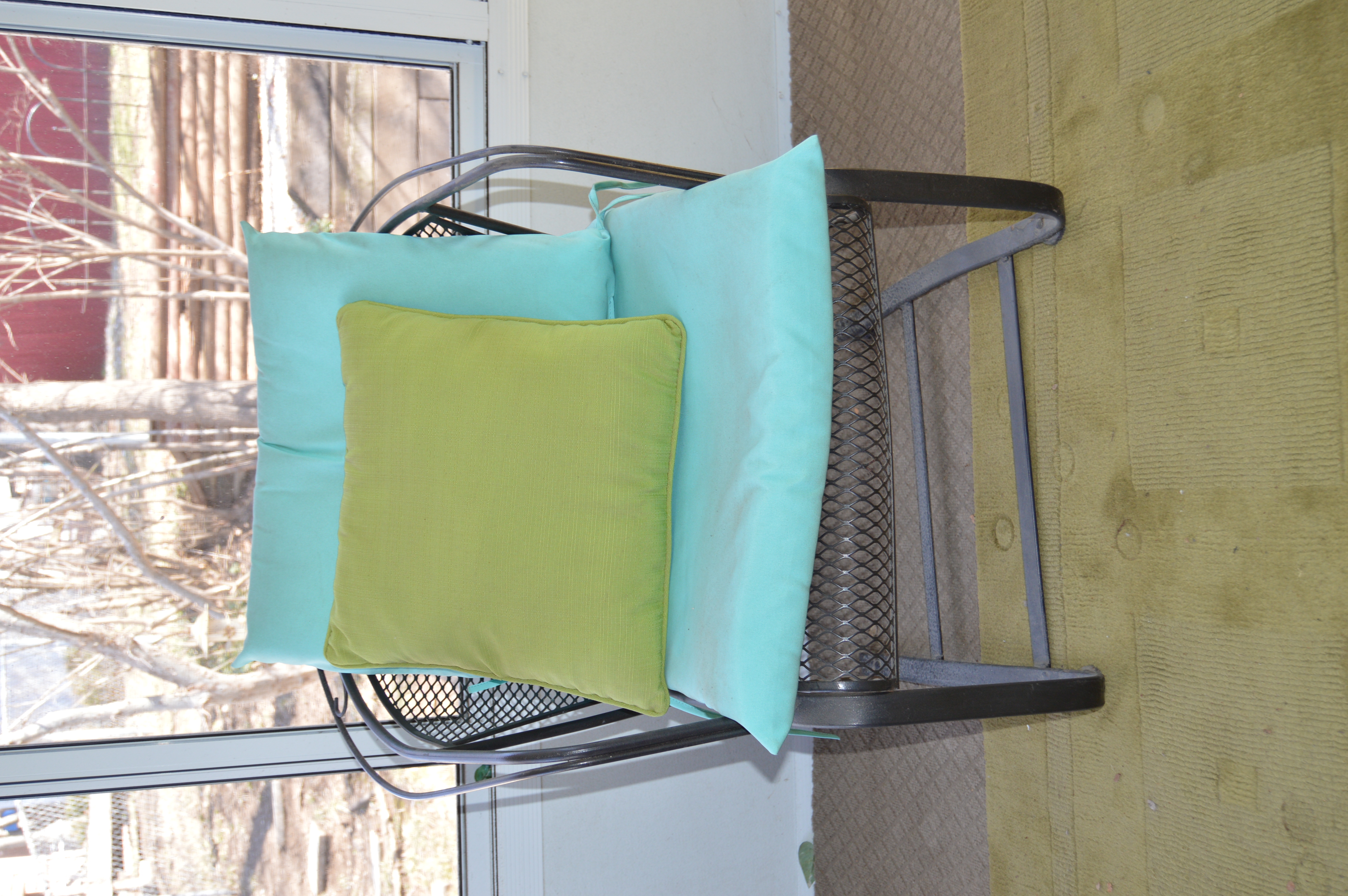 Russell Woodard Wrought Iron Patio Bench and Two ...