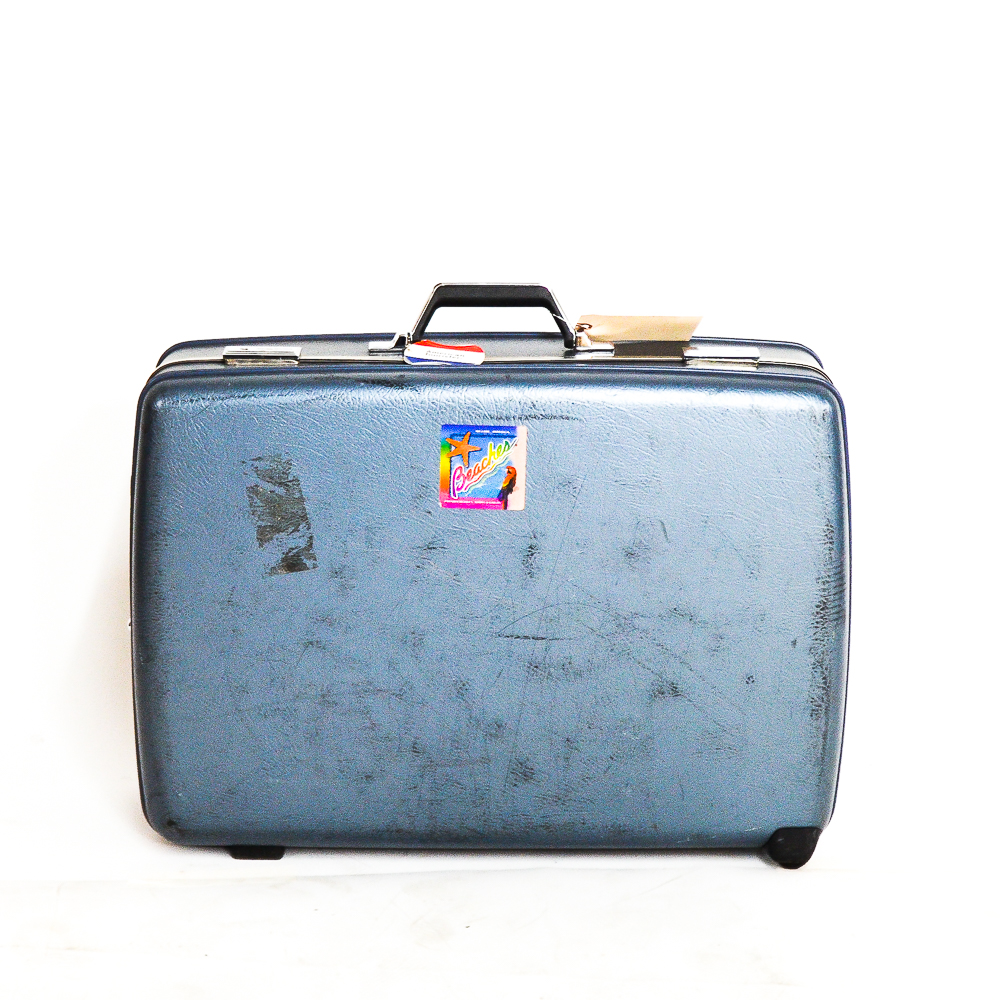 vintage american tourister luggage blue