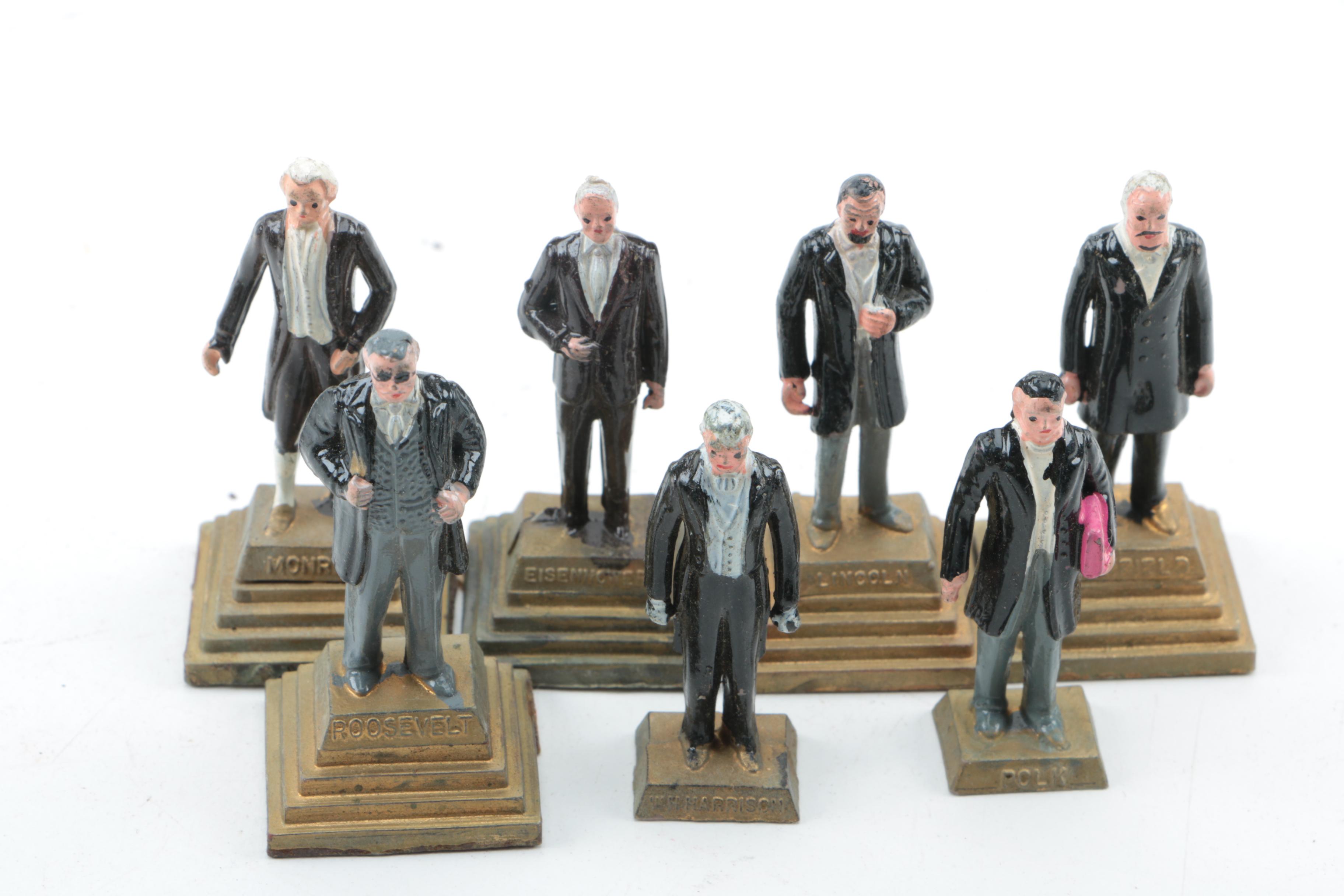 Vintage Marx U.S. President Figurines with HandPainted Details, Circa 1960s EBTH