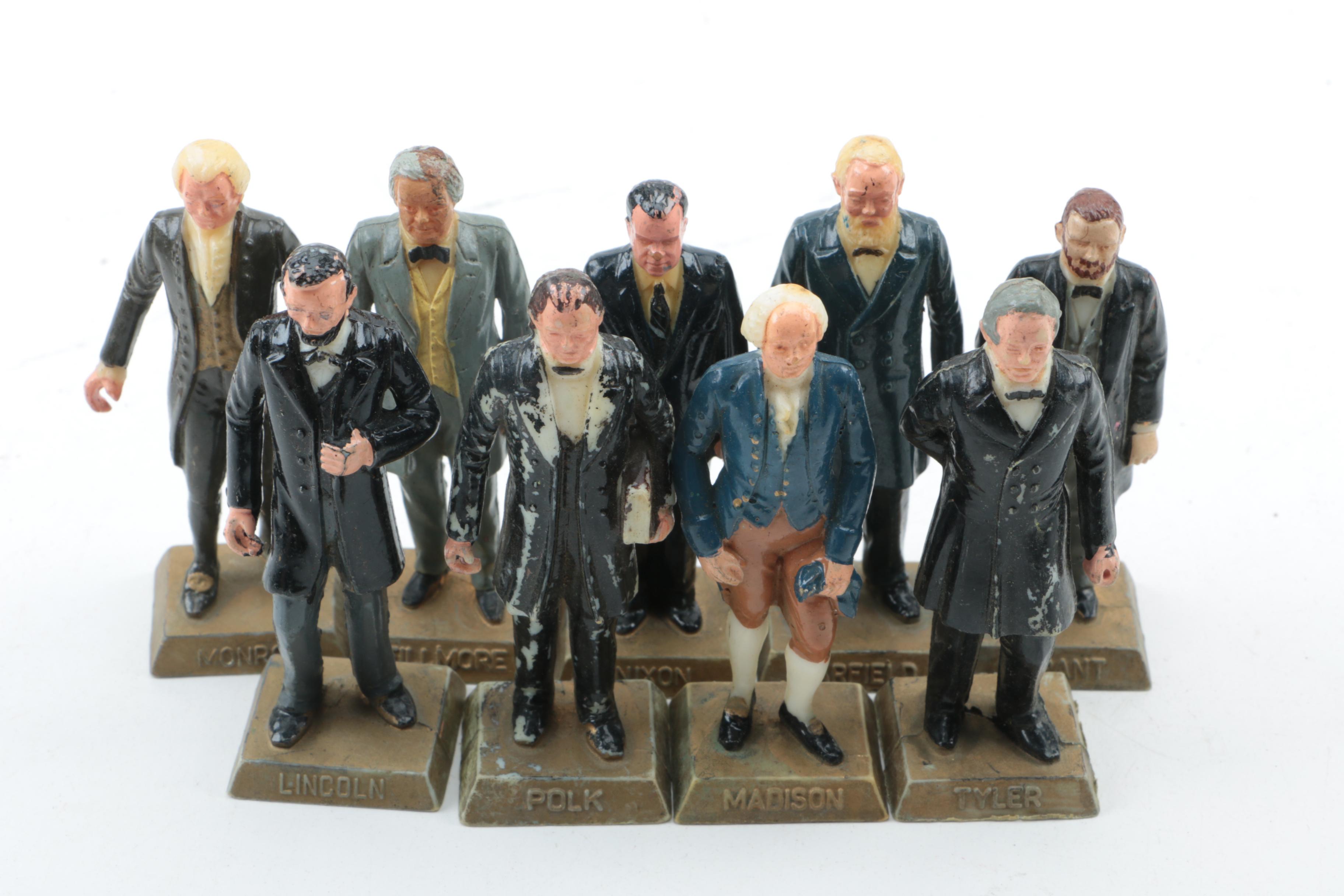 Vintage Marx U.S. President Figurines with HandPainted Details, Circa 1960s EBTH