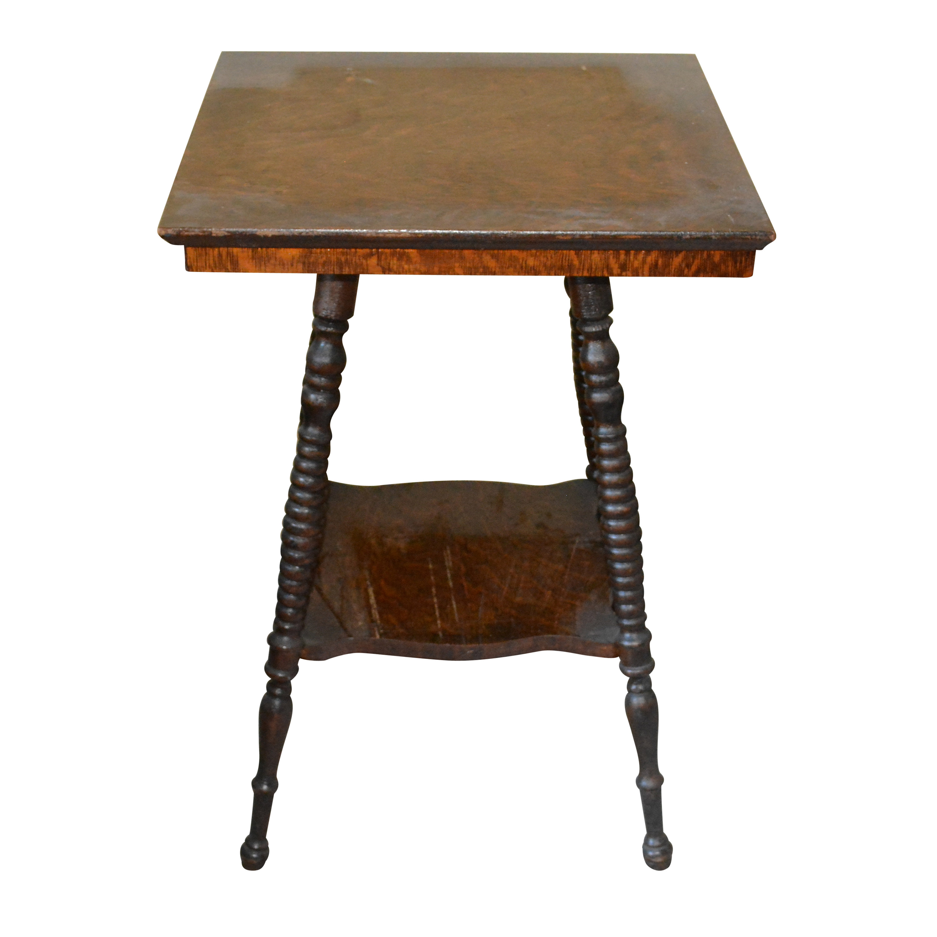 Antique Oak Square Lamp Table EBTH   263.JPG