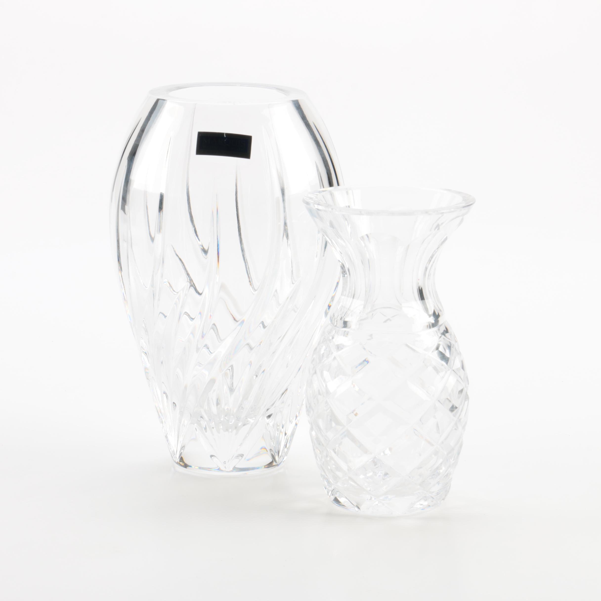 Waterford Crystal And Marquis By Waterford Vases Ebth