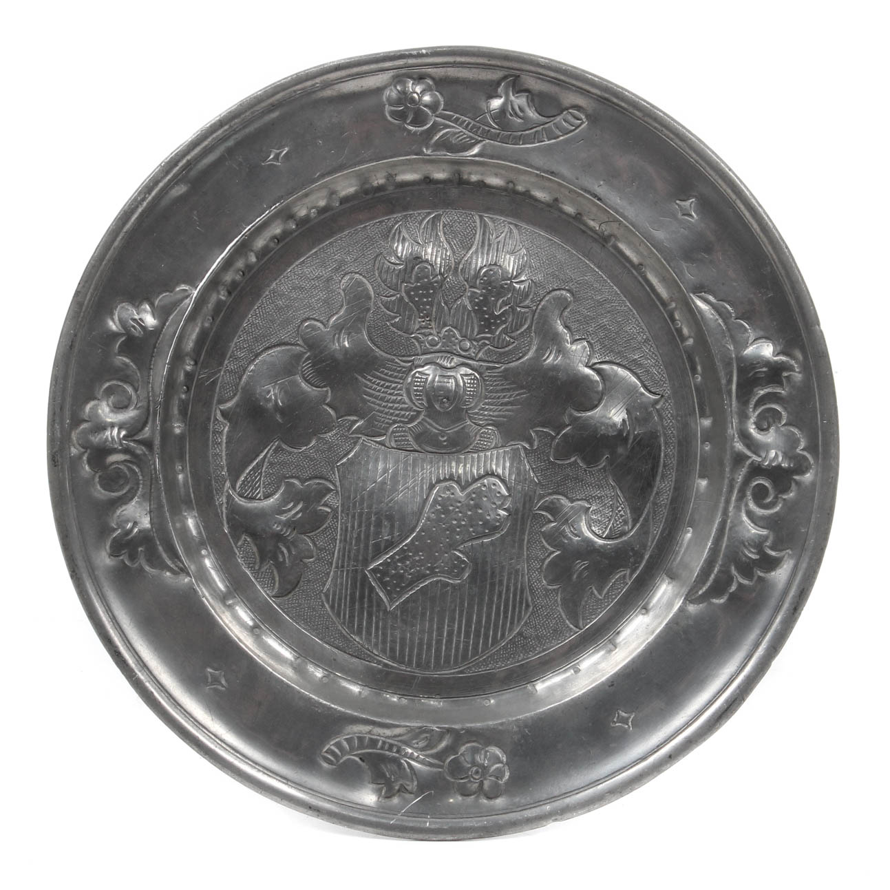 Antique German Pewter Plate EBTH