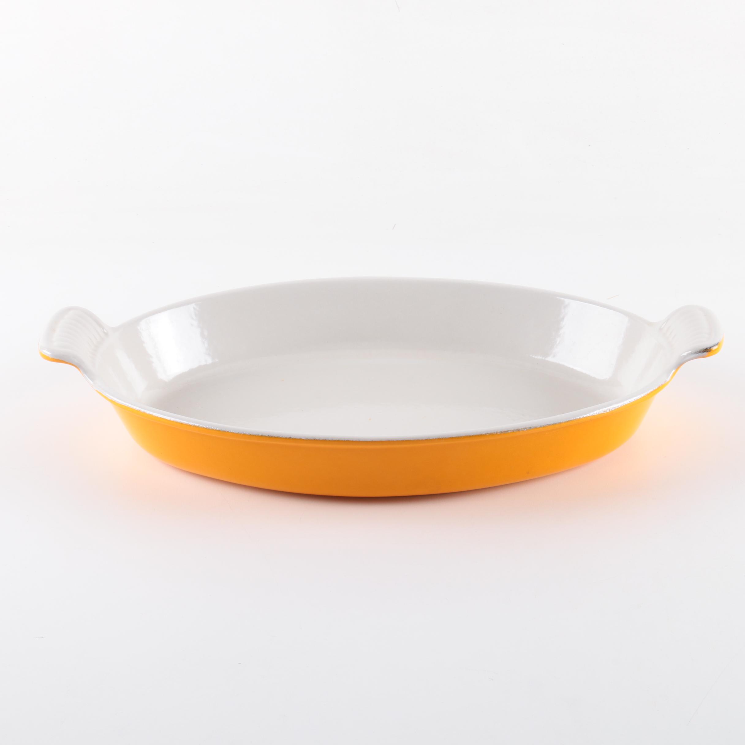 Le Creuset Enameled Cast Iron Au Gratin Dish EBTH