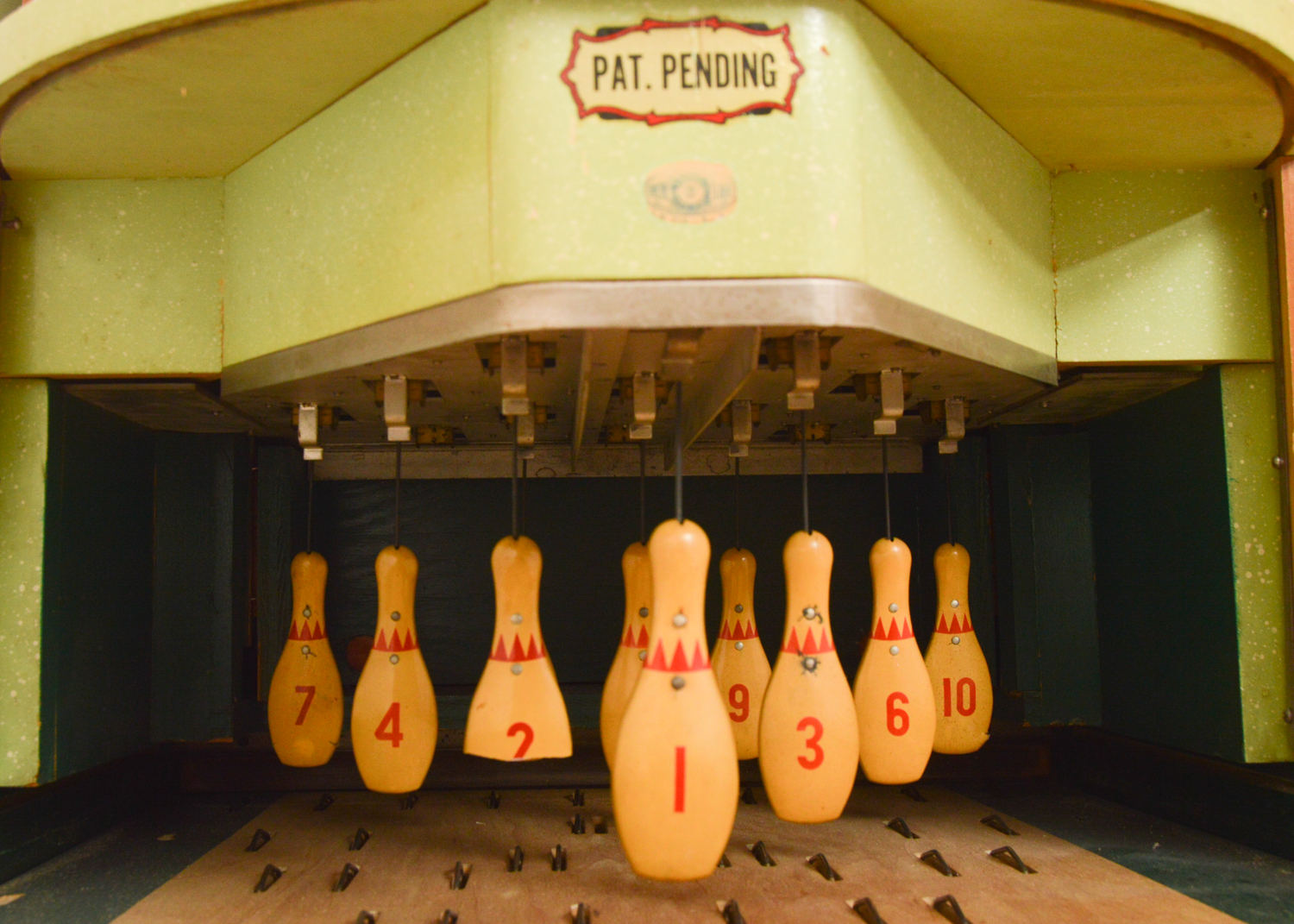 vintage shuffle bowling machine