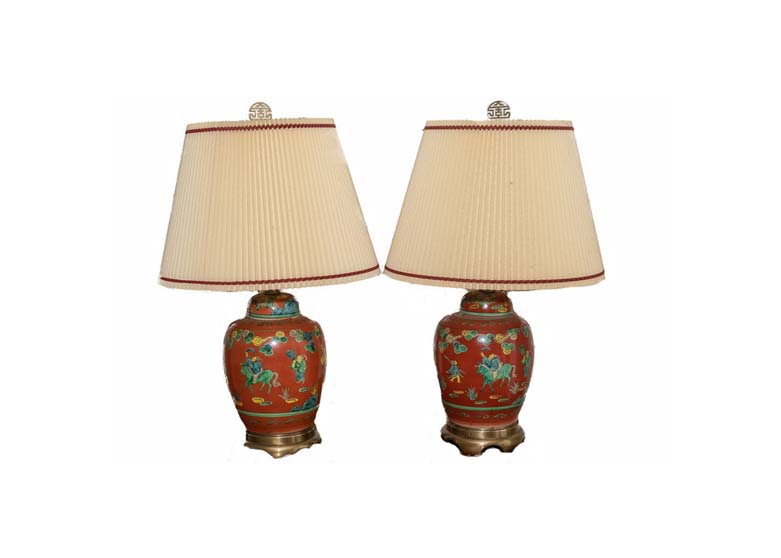 Chinese Ginger Jar Table Lamps EBTH