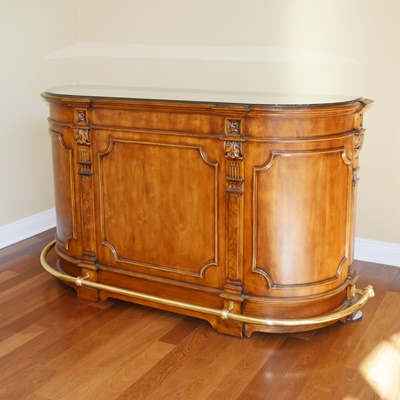 Mediterranean Style Antique Roadshow Bar Cabinet By Pulaski Furniture Ebth