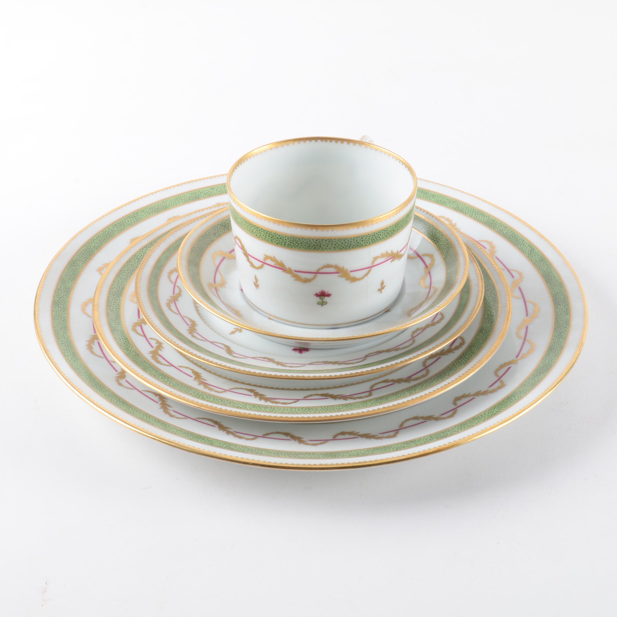 Haviland Limoges "Vieux Paris Green" Place Setting EBTH