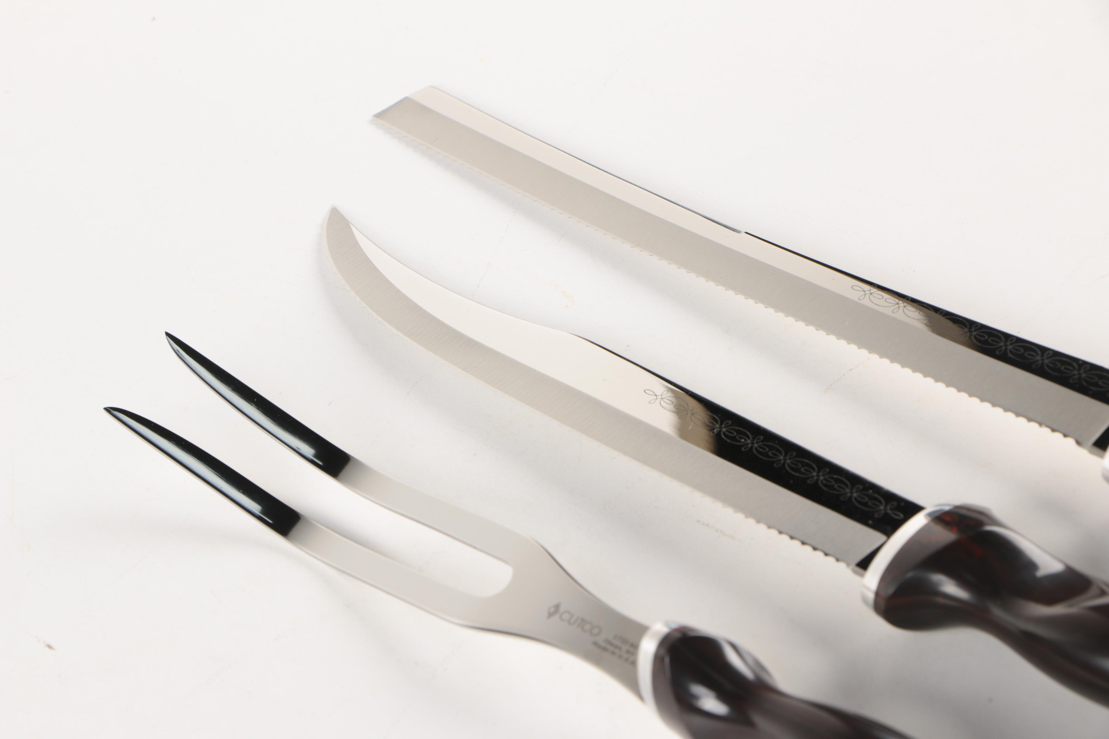 Cutco Meat Carving Set in Wooden Storage Box EBTH