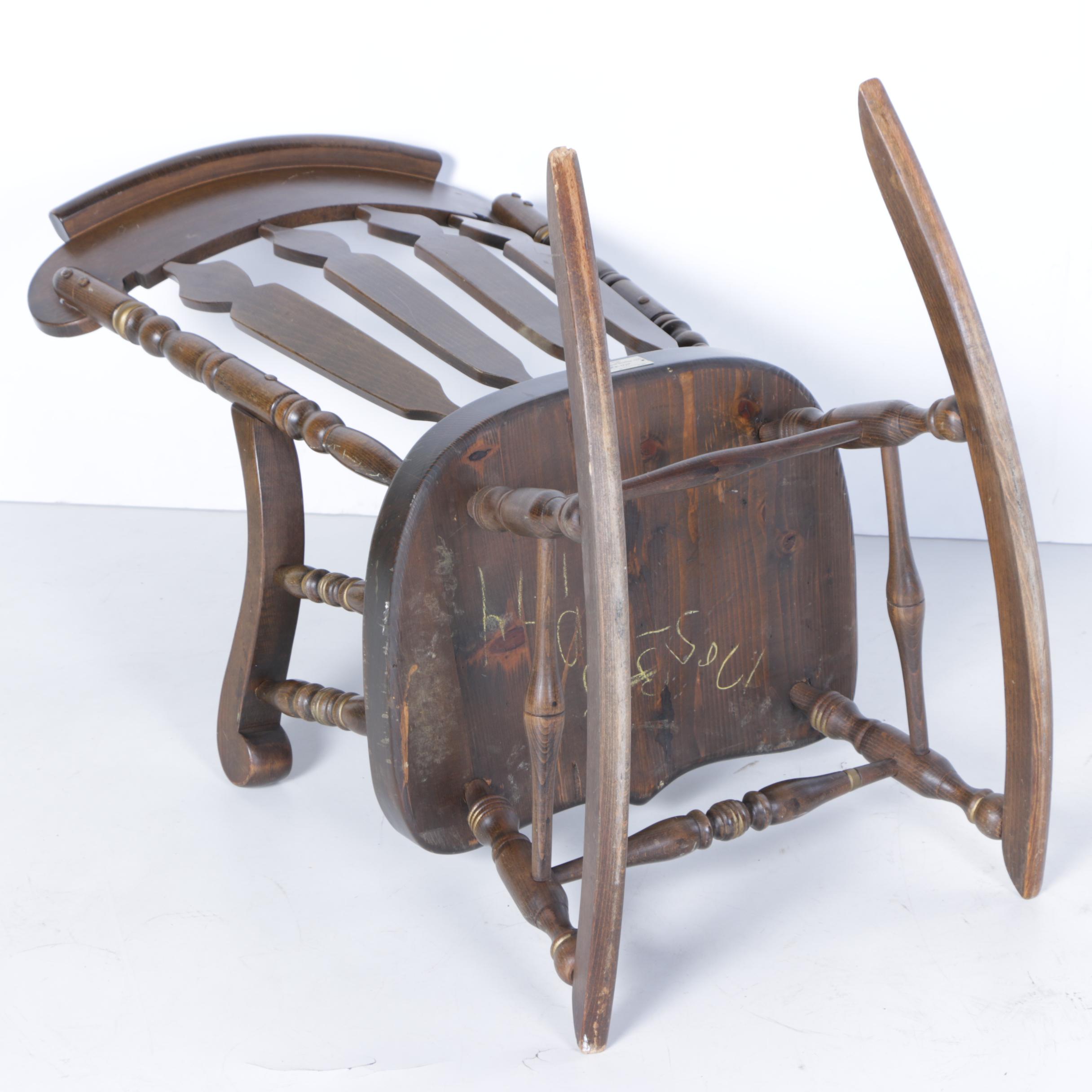 Bicentennial Stenciled Pine Rocking Chair by Lock 1776 EBTH