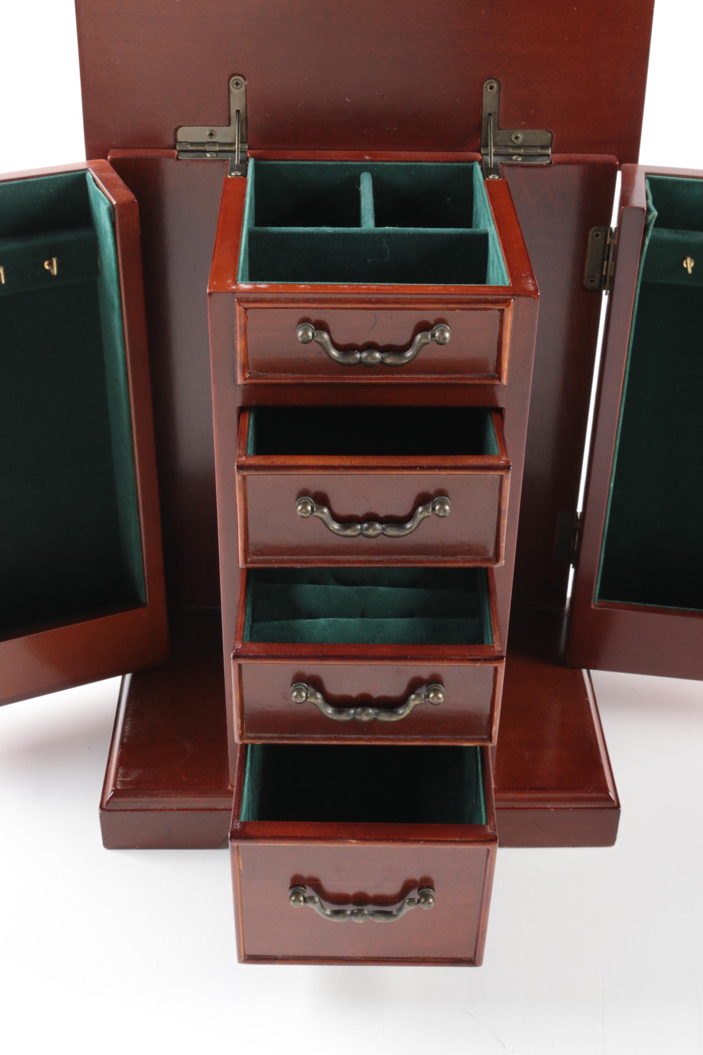 Bombay Company Wooden Jewelry Box EBTH