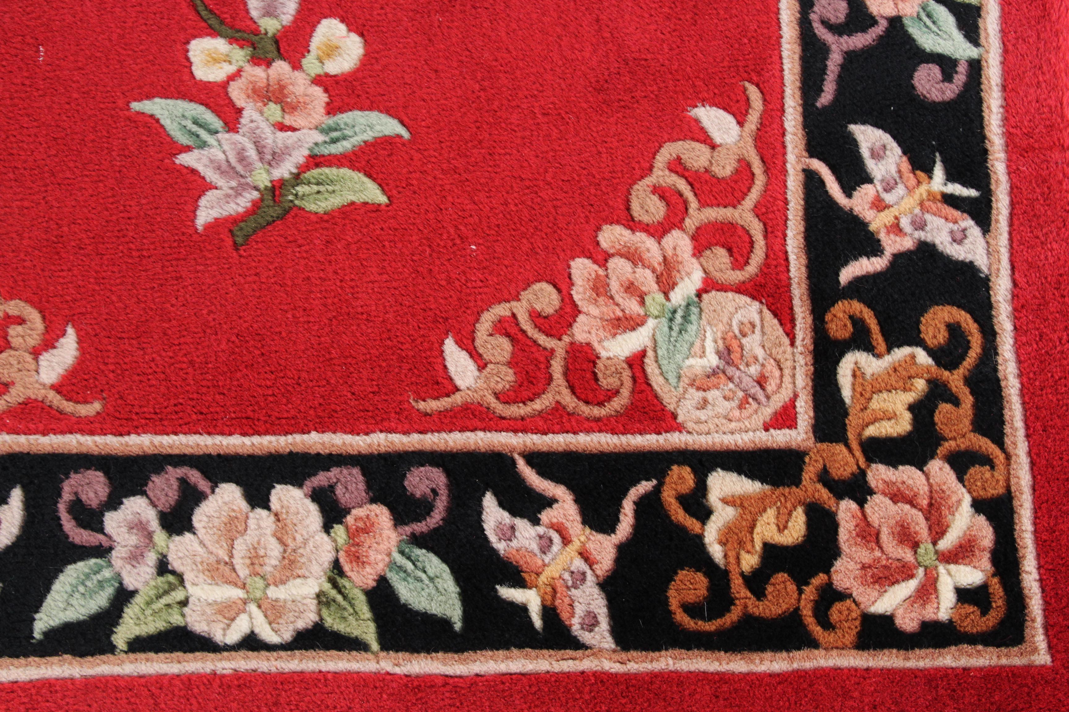 HandTufted Chinese "Chen Chu" Carved Wool Accent Rug by Trans Ocean EBTH