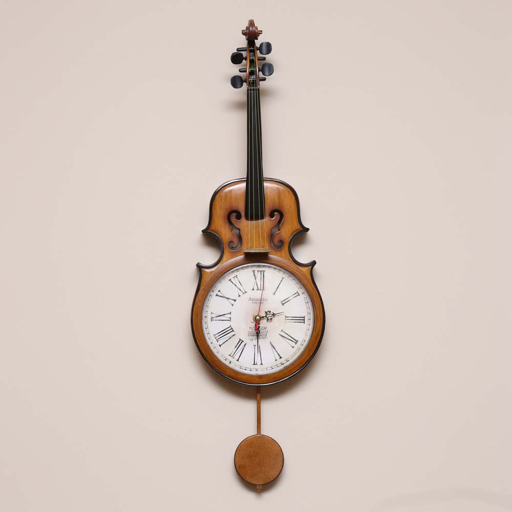 Amadeus Timepiece Violin Wall Clock EBTH