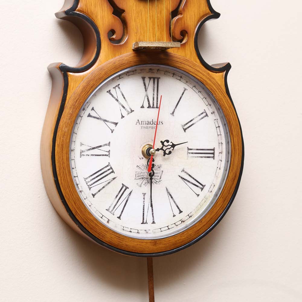 Amadeus Timepiece Violin Wall Clock EBTH