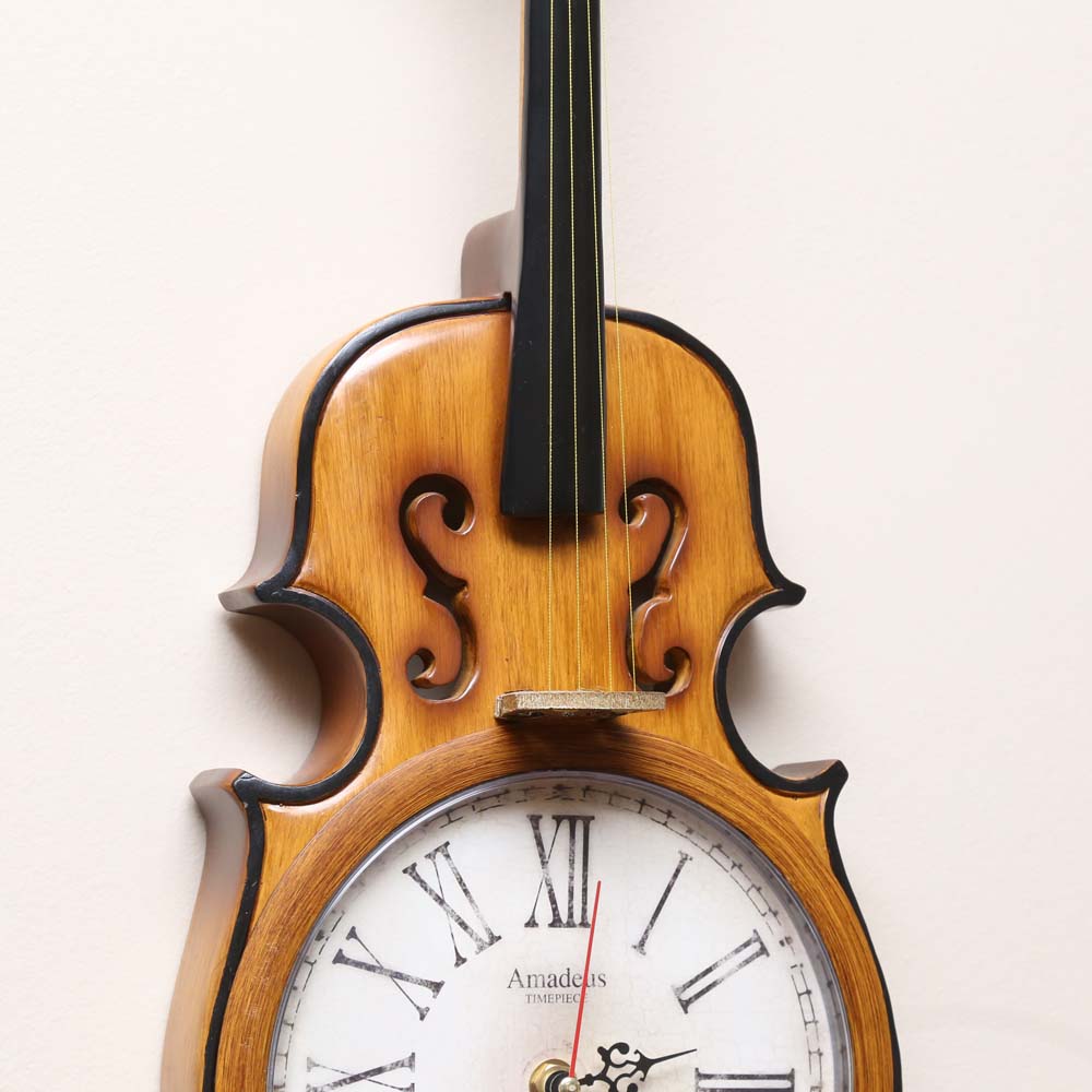 Amadeus Timepiece Violin Wall Clock EBTH