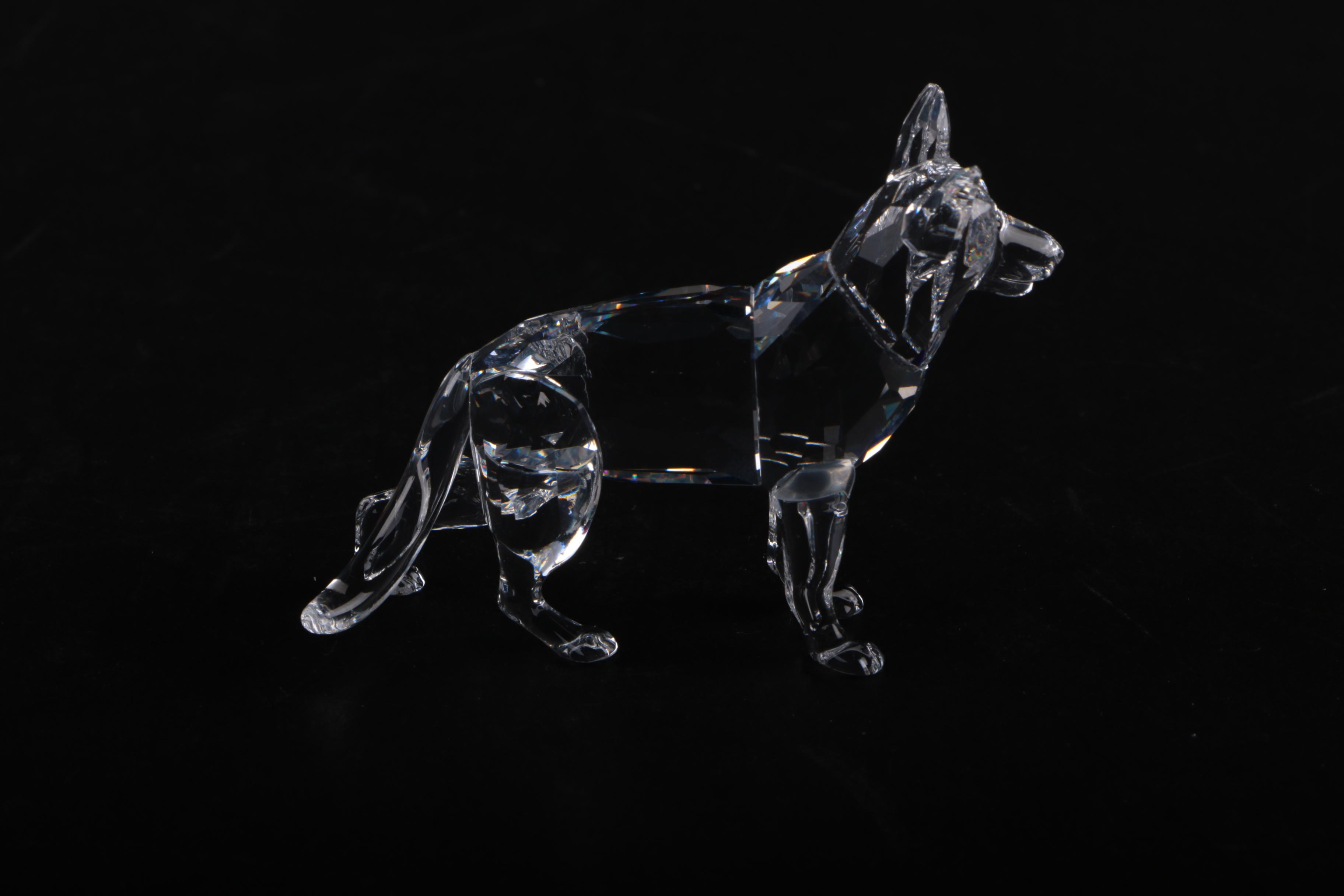 Swarovski Crystal "German Shepherd" Figurine with Box EBTH