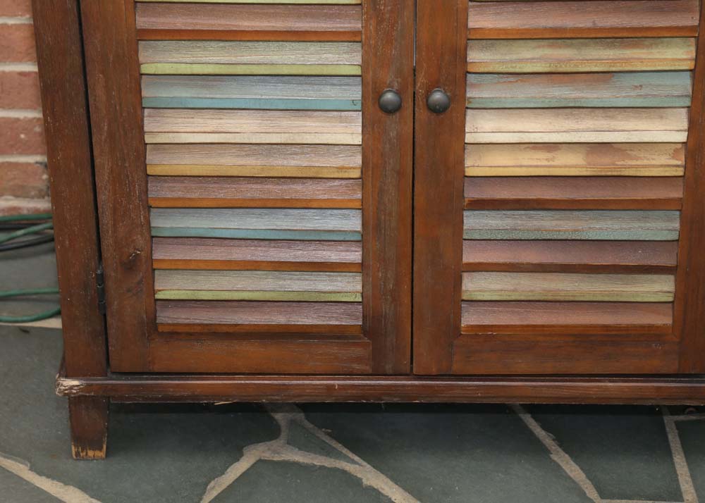 Ashley Furniture Farmhouse Style Distressed Patio Buffet EBTH