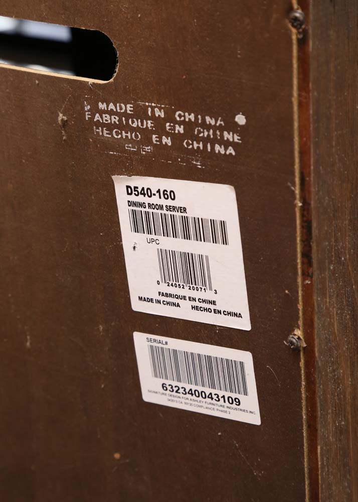 Ashley Furniture Farmhouse Style Distressed Patio Buffet EBTH